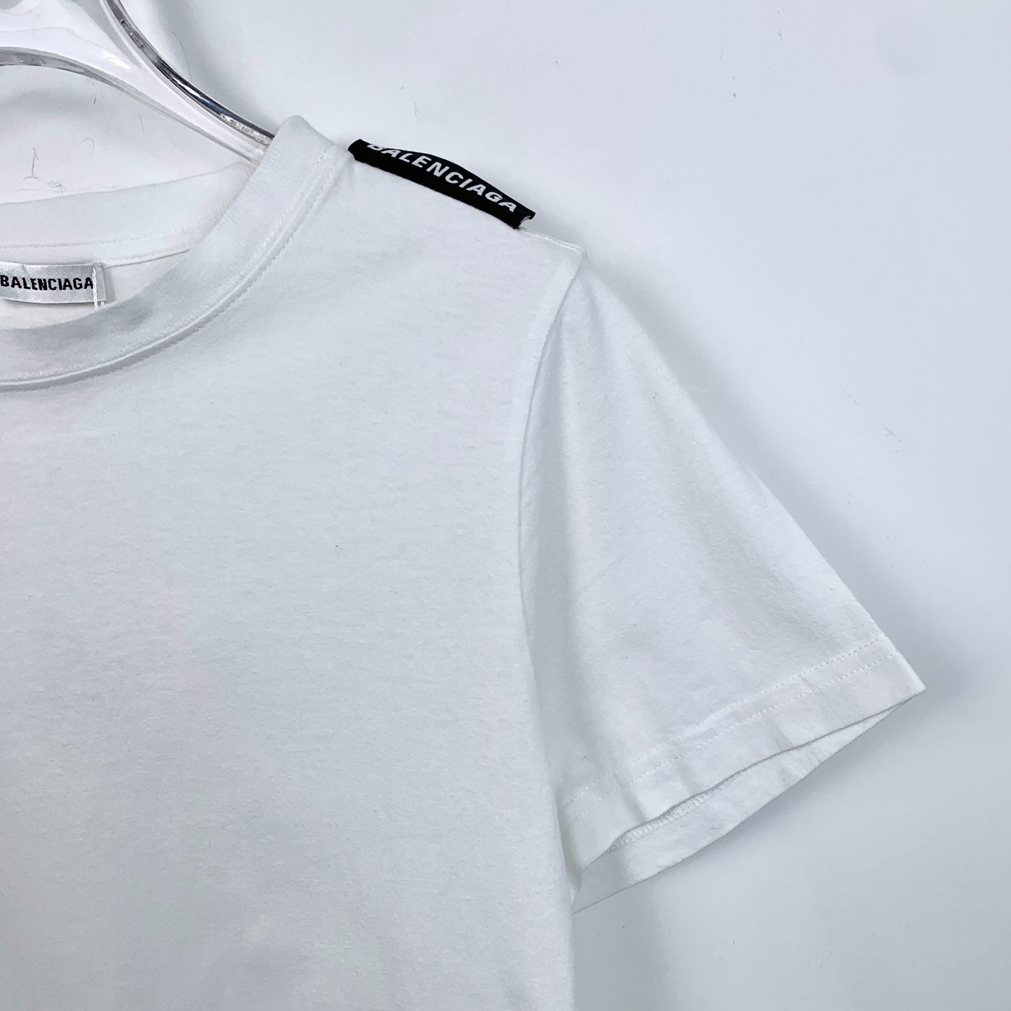 Balenciaga Balenciaga White Round-Neck Short-Sleeved T-Shirt Size S Size S / US 4 / IT 40 - 6 Thumbnail