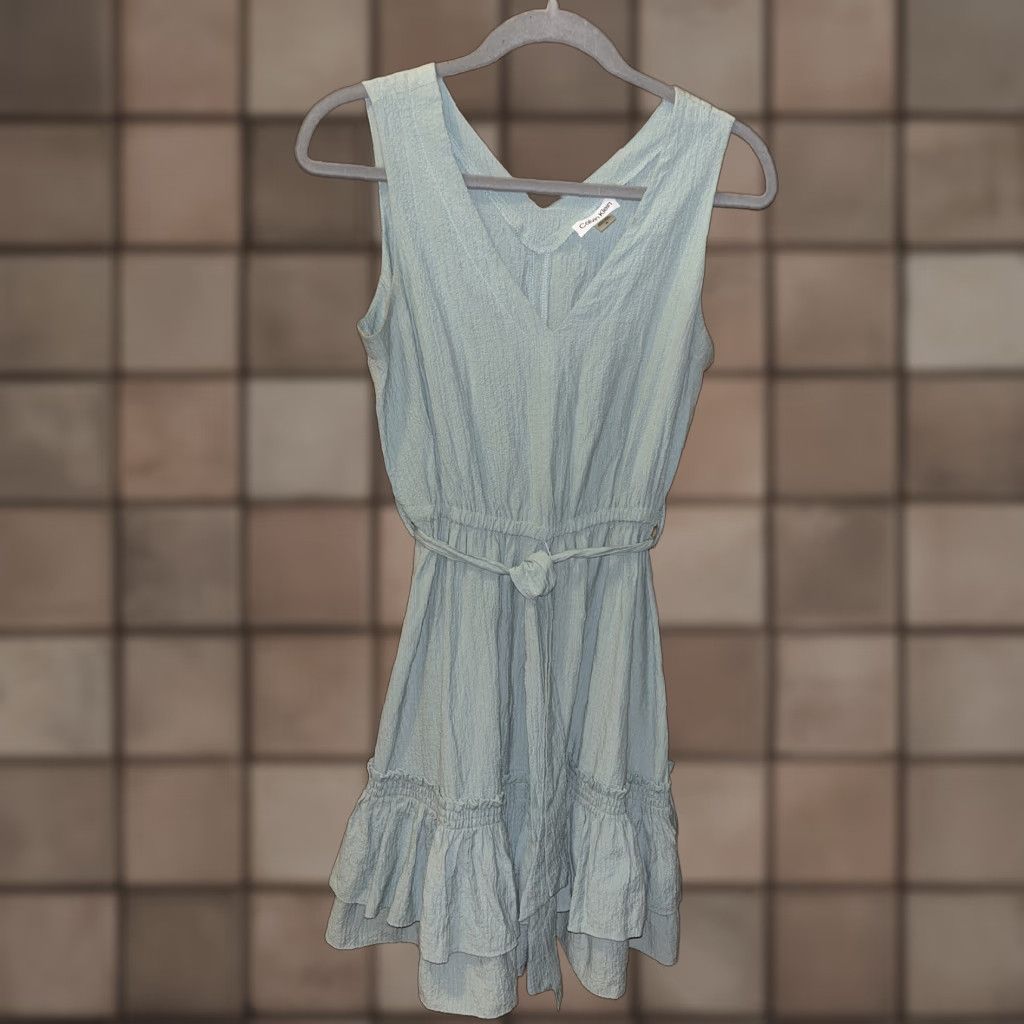 sage green calvin klein dress Robbie Midi Dress – HTB Boutique main image 0