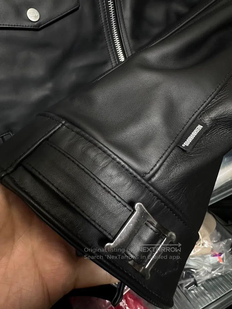 Neighborhood Neighborhood Horsehide Leather Biker Jacket Short Size US XL / EU 56 / 4 - 5 Thumbnail