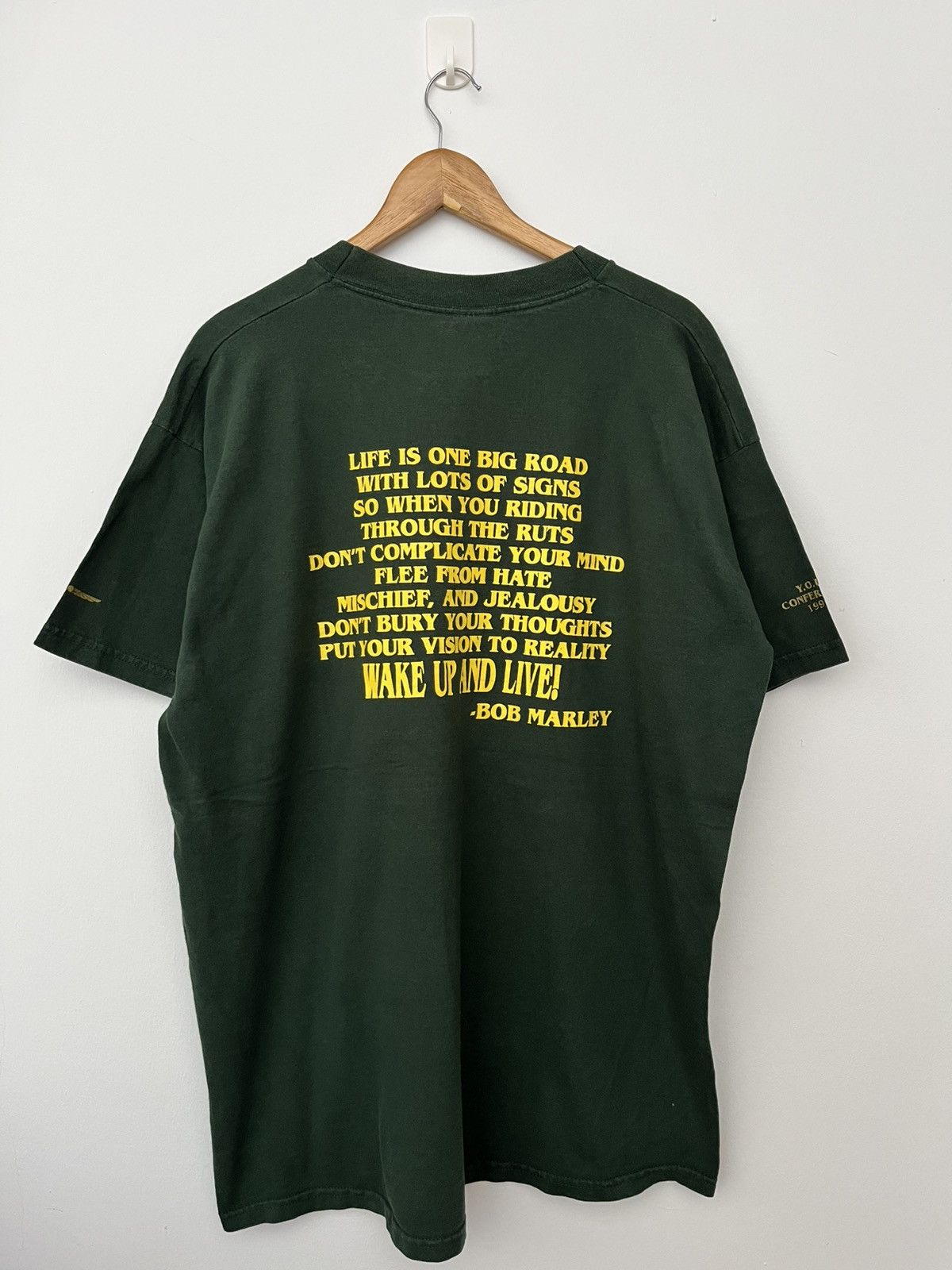 Vintage Vintage Bob Marley Wake Up And Live T Shirt Size US XXL / EU 58 / 5 - 4 Thumbnail