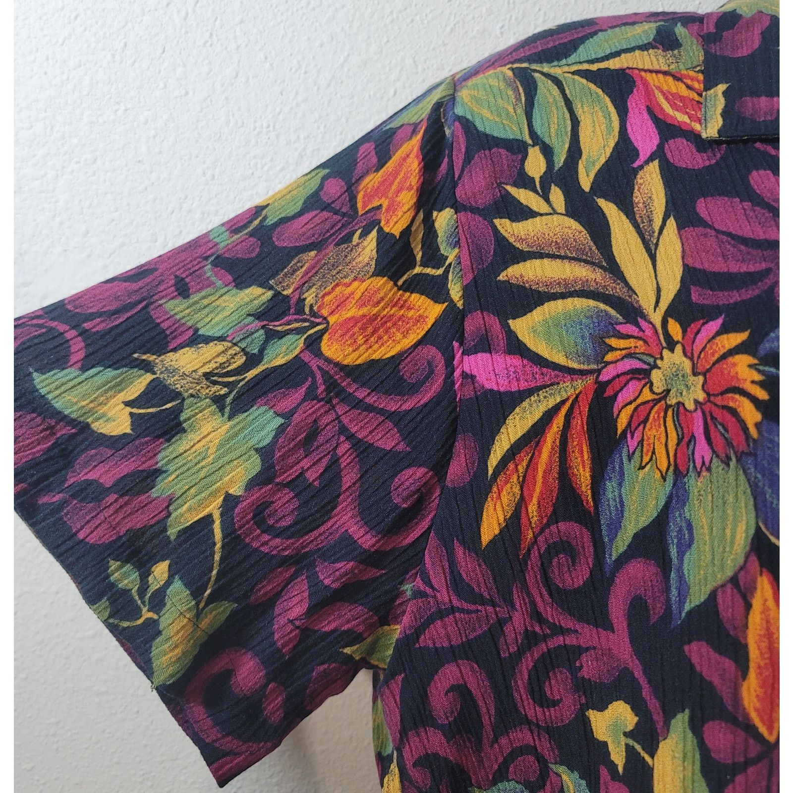 Other Sag Harbor Black Purple Floral Print Button Top Medium Size M / US 6-8 / IT 42-44 - 6 Thumbnail