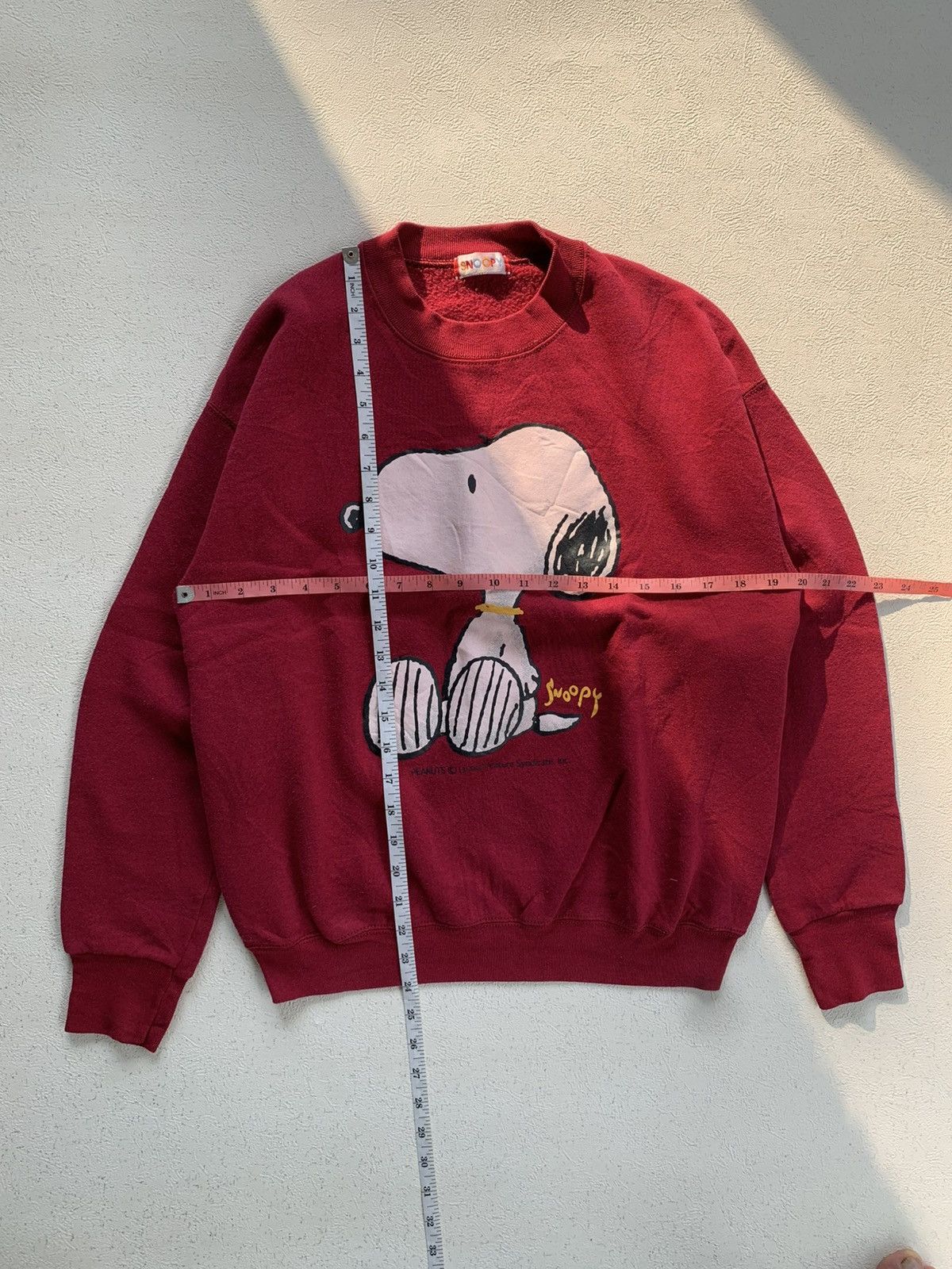 Vintage 90s Vintage Snoopy Red Sweatshirt Size US L / EU 52-54 / 3 - 2 Thumbnail