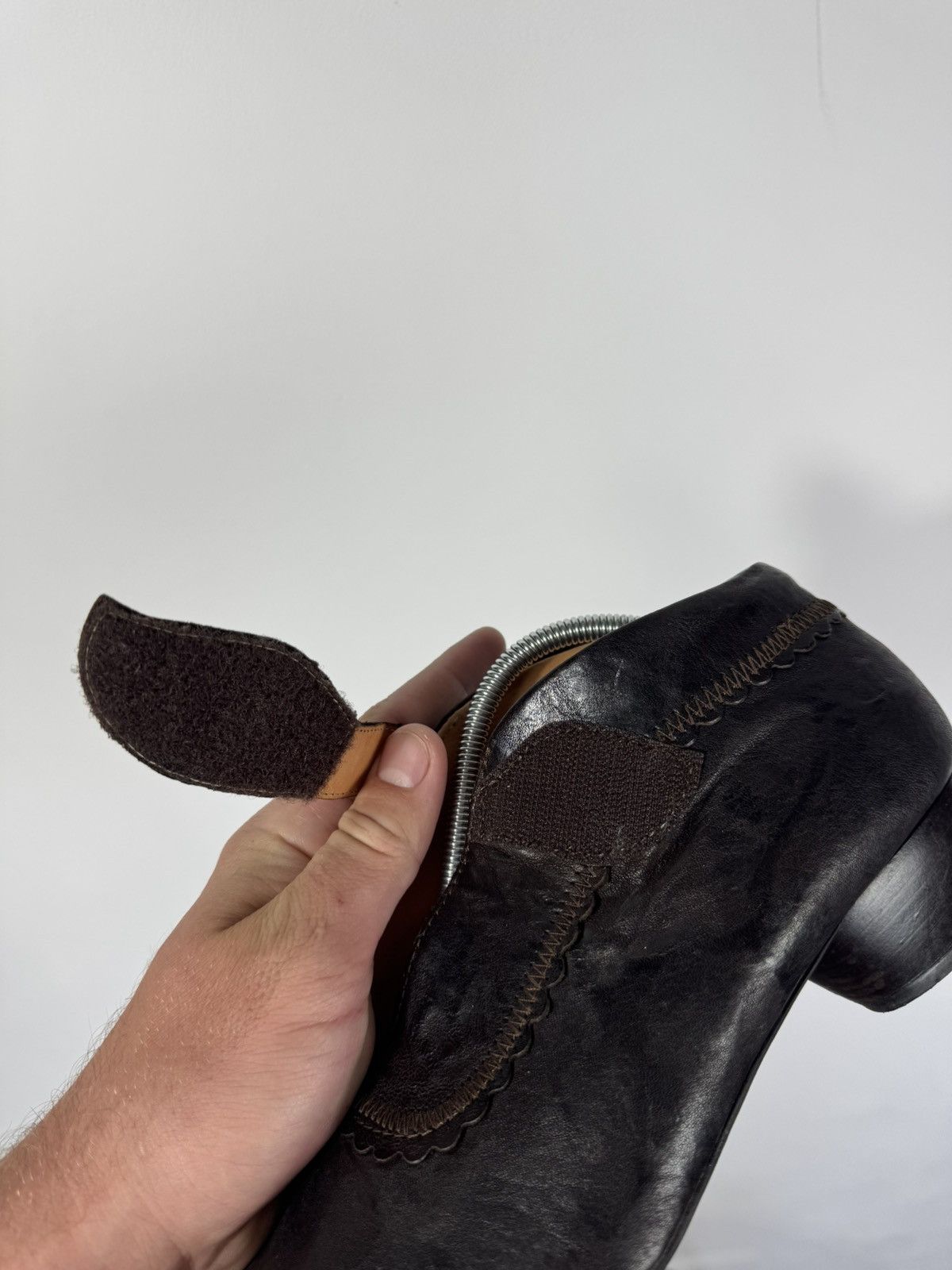 Other Think Vintage Leather Mary Jane Heels Shoes Brown EU 39 Size US 8 / IT 38 - 13 Thumbnail