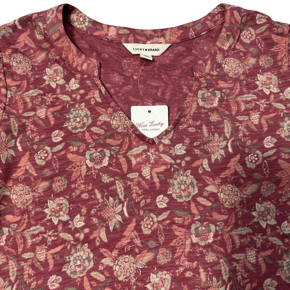 Lucky Brand NWT New $70 Lucky Brand Long Bell Sleeve Floral Top SIze S Size S / US 4 / IT 40 - 6 Thumbnail