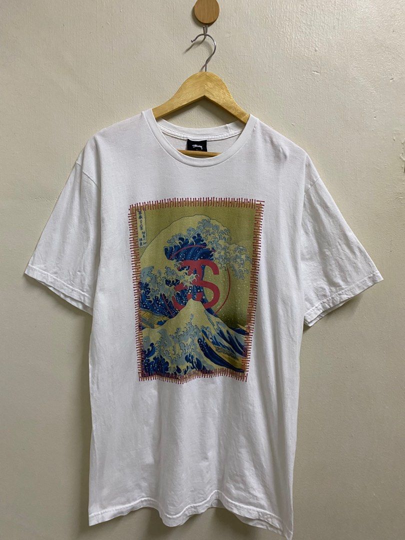 Stussy Stussy Photo Art The Great Wave Kanagawa Hokusai Shirt Size US L / EU 52-54 / 3 - 4 Thumbnail