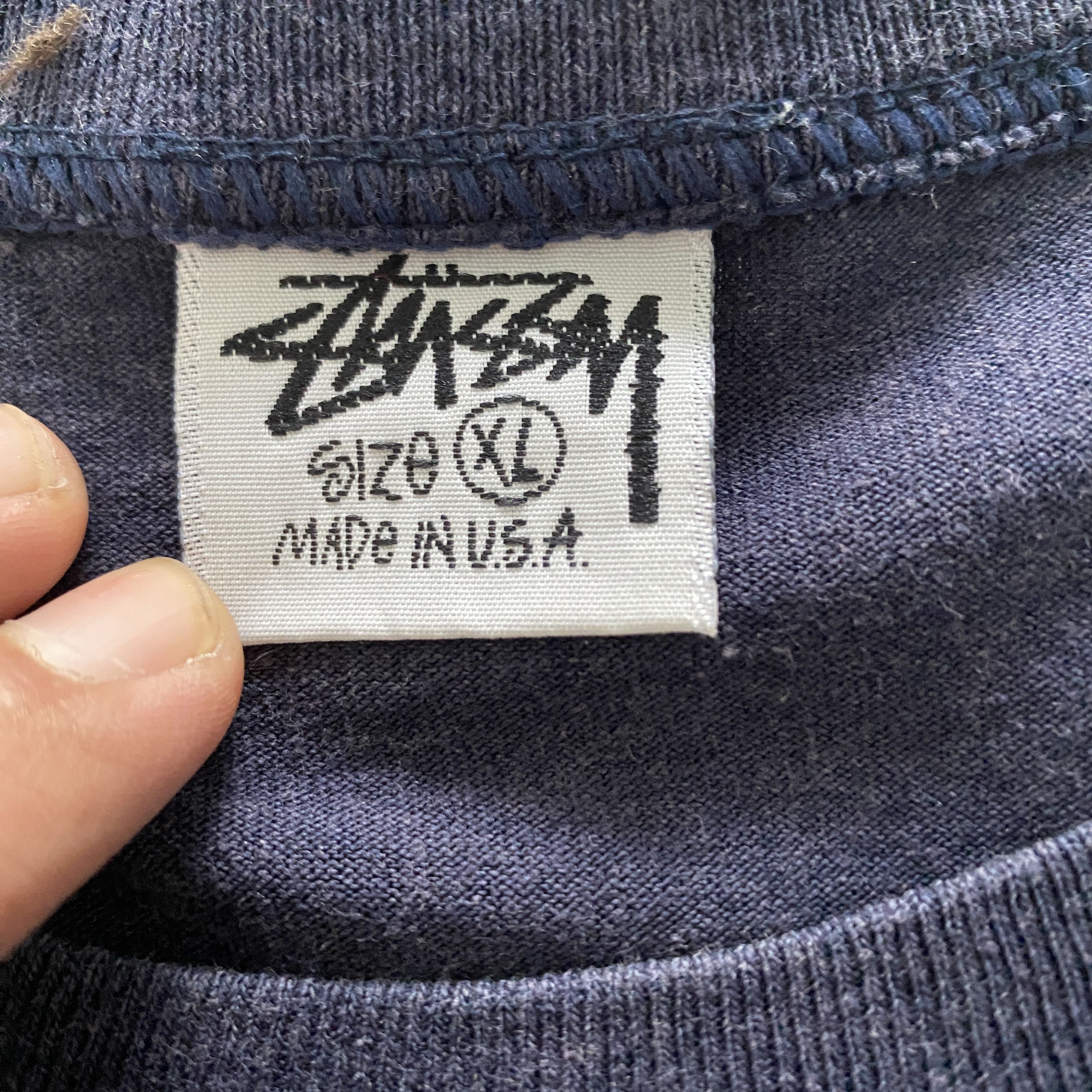 Stussy × Vintage Vintage 90's Stussy Stick Man Tee Tshirt Single Sticth Size US XL / EU 56 / 4 - 4 Thumbnail