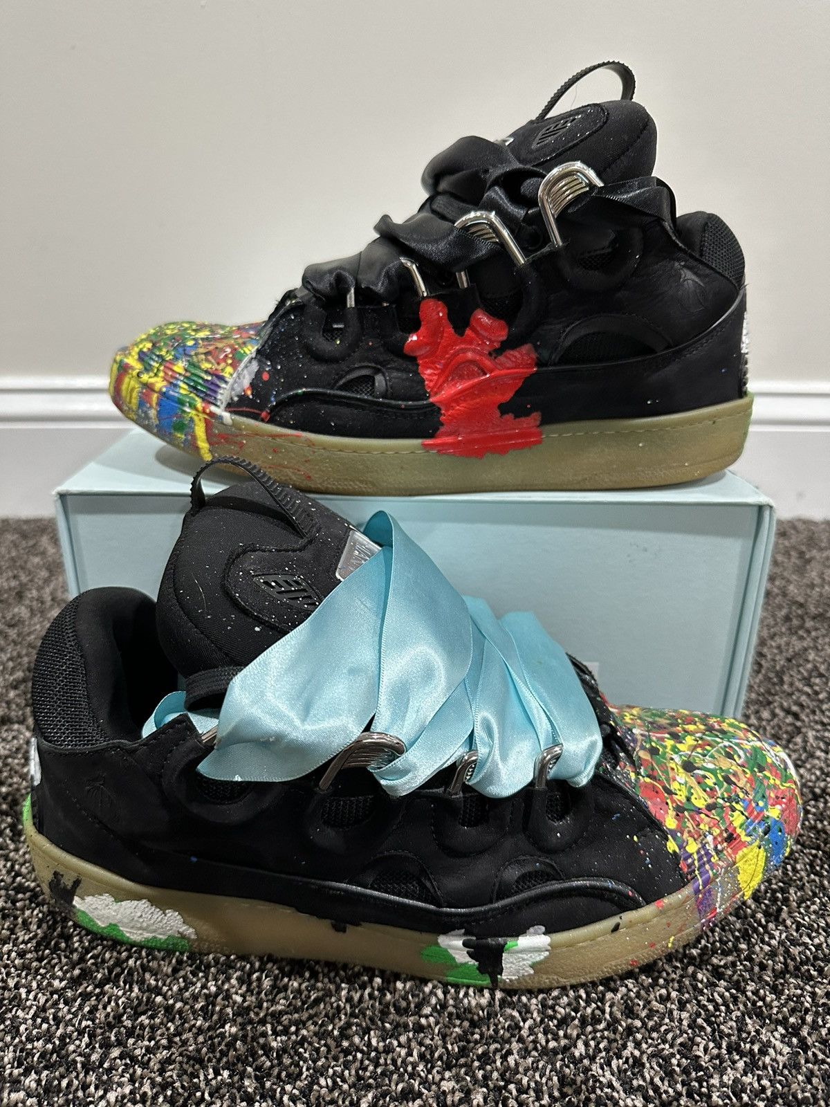 GALLERY DEPT. x LANVIN | PAINTED BUMPER SNEAKERS スニーカー GALLERY DEPT. GD X LANVIN CURB SNEAKERS (WOMEN'S) | BLACK