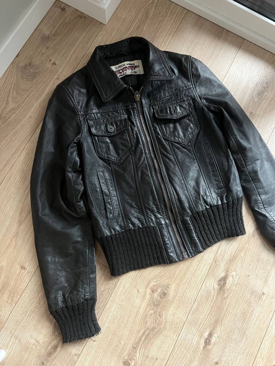 Other Vintage cropped leather jacket y2k bomber swag Size S / US 4 / IT 40 - 6 Thumbnail