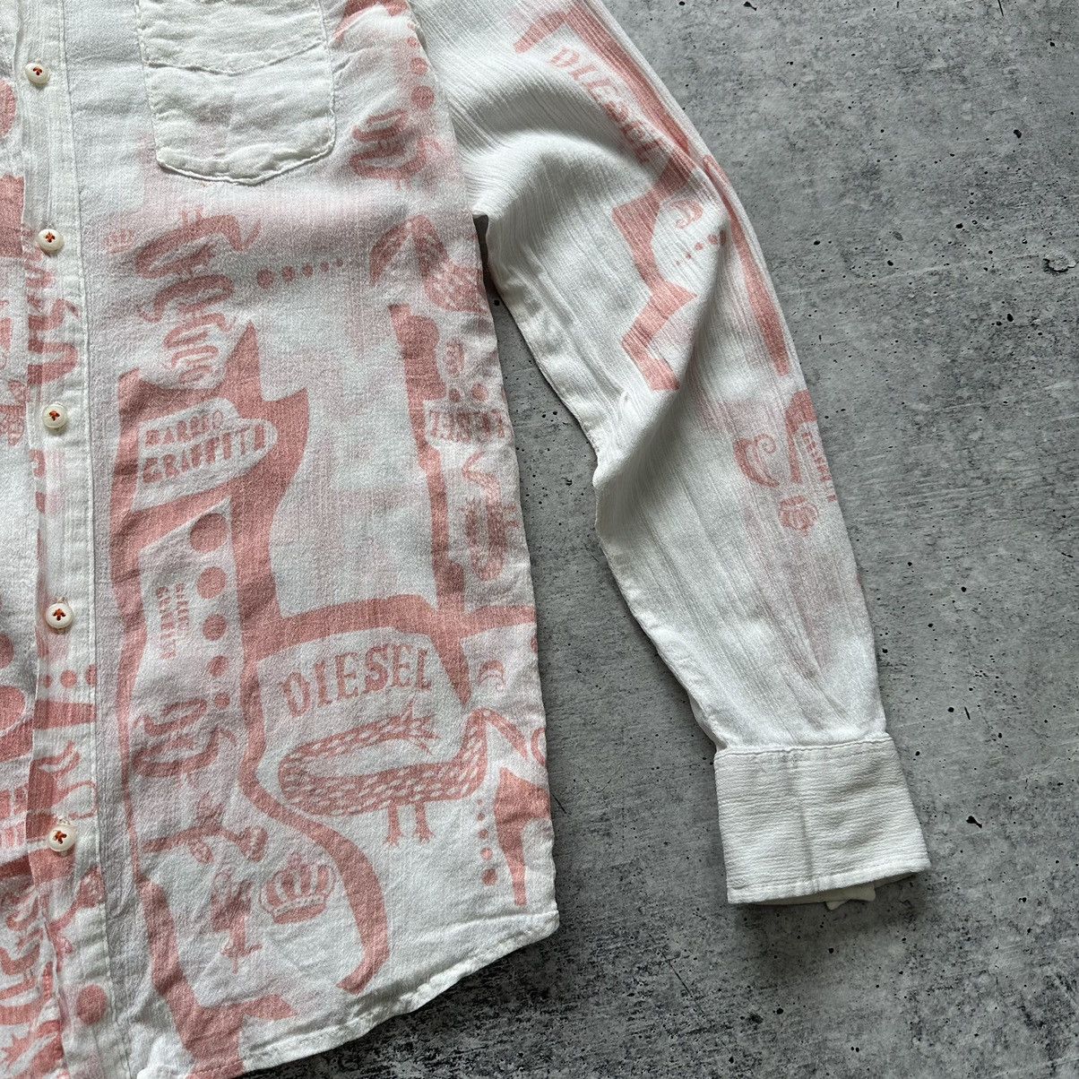 Diesel Vintage Diesel Inside Out Avandgard Style Shirt White Size US M / EU 48-50 / 2 - 4 Thumbnail
