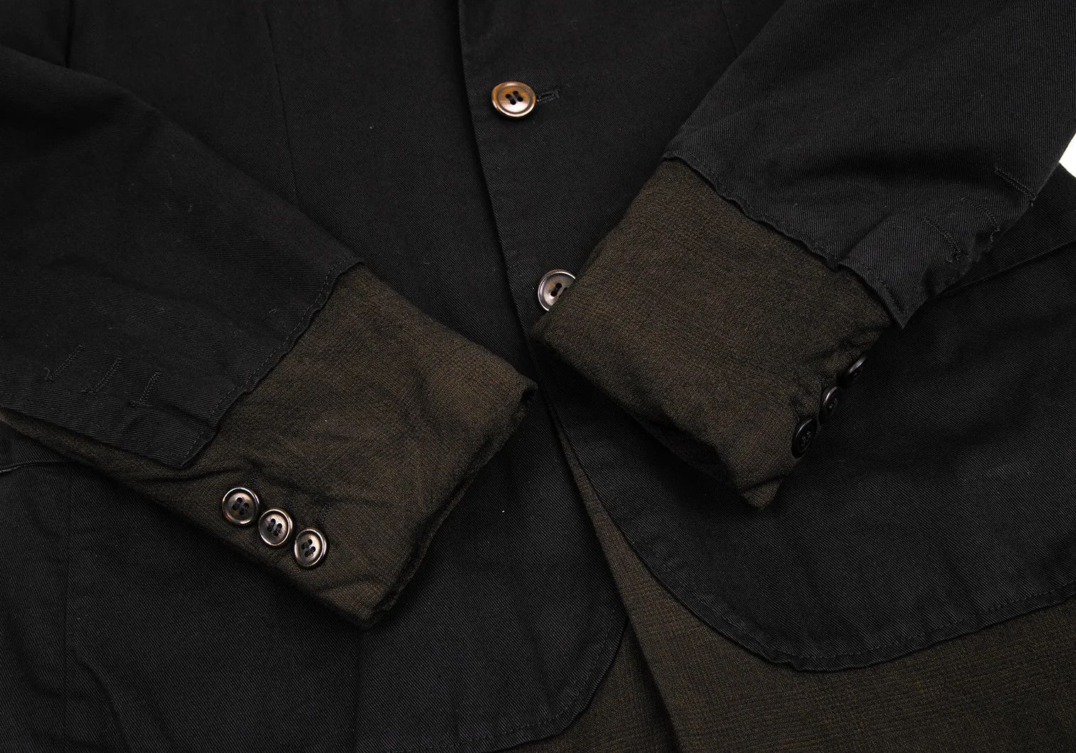 Comme des Garcons Homme Plus Ever Green Product Dyed Docking Jacket in Black Brown S Size US S / EU 44-46 / 1 - 9 Thumbnail