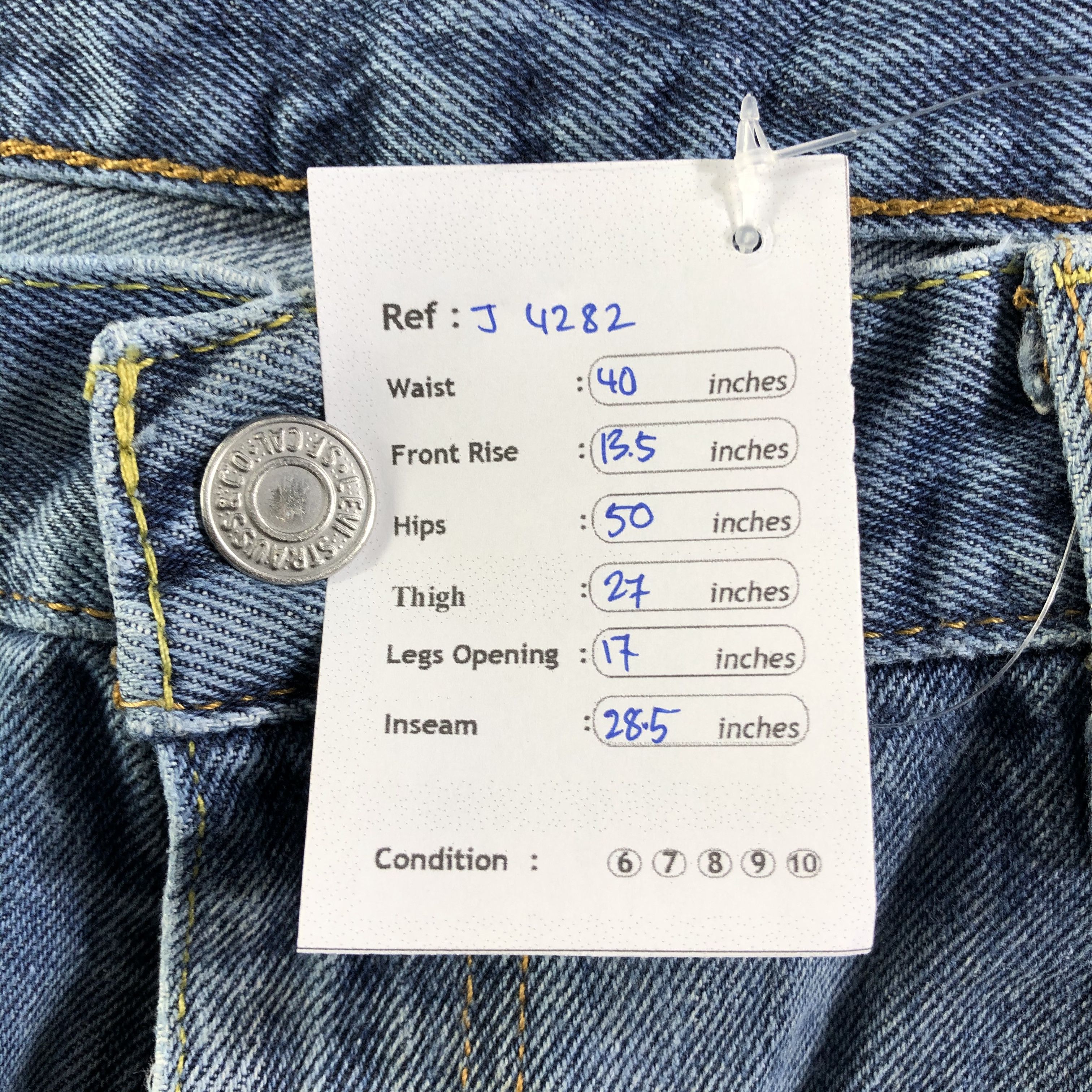 Levi's Vintage Blue Wash Levis 550 Jeans-J4282 Size US 40 / EU 56 - 12 Thumbnail