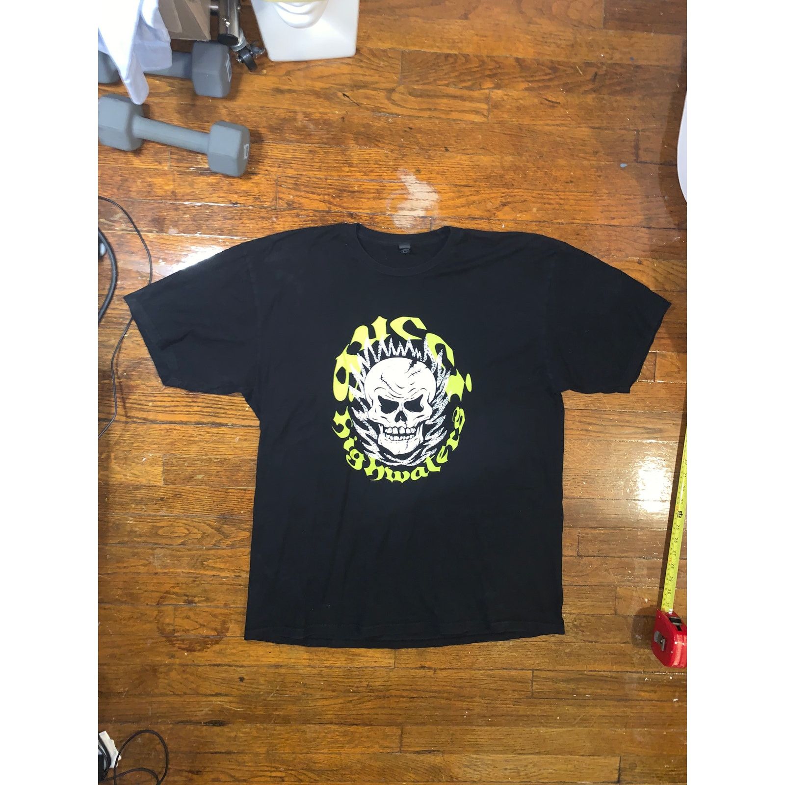 Tultex Guccihighwaters Signed Shirt XL Black Flame Skull Emo Tee Size US XL / EU 56 / 4 - 3 Thumbnail