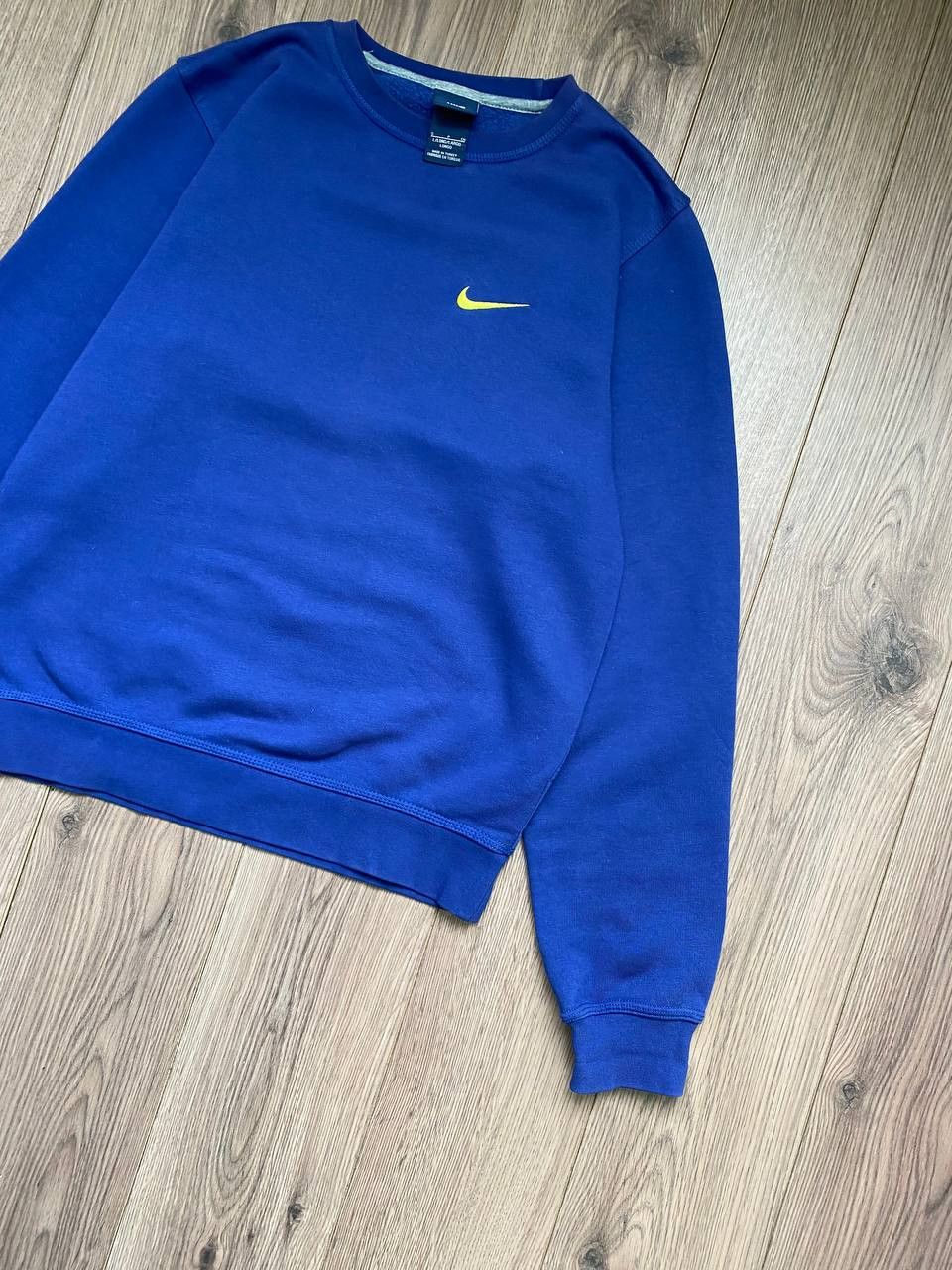 Nike × Vintage Vintage Nike Y2K Basic Purple Sweatshirt Yellow Swoosh Size US S / EU 44-46 / 1 - 3 Thumbnail
