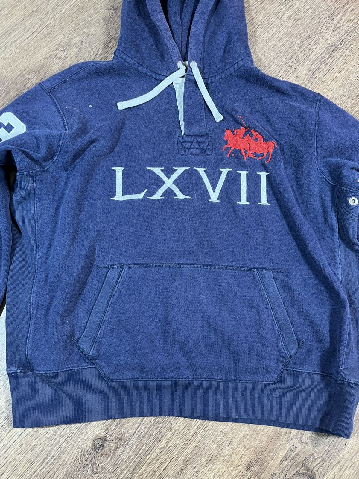 Polo Ralph Lauren Vintage Polo Ralph Lauren Distressed Hoodie Big Logo 🐎 Size US XXL / EU 58 / 5 - 4 Thumbnail