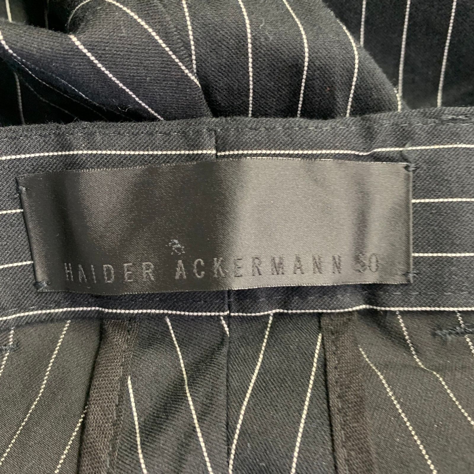 Haider Ackermann Size XL Black White Stripe Cotton Blend Belted Casual Pants Size US 40 / EU 56 - 5 Thumbnail
