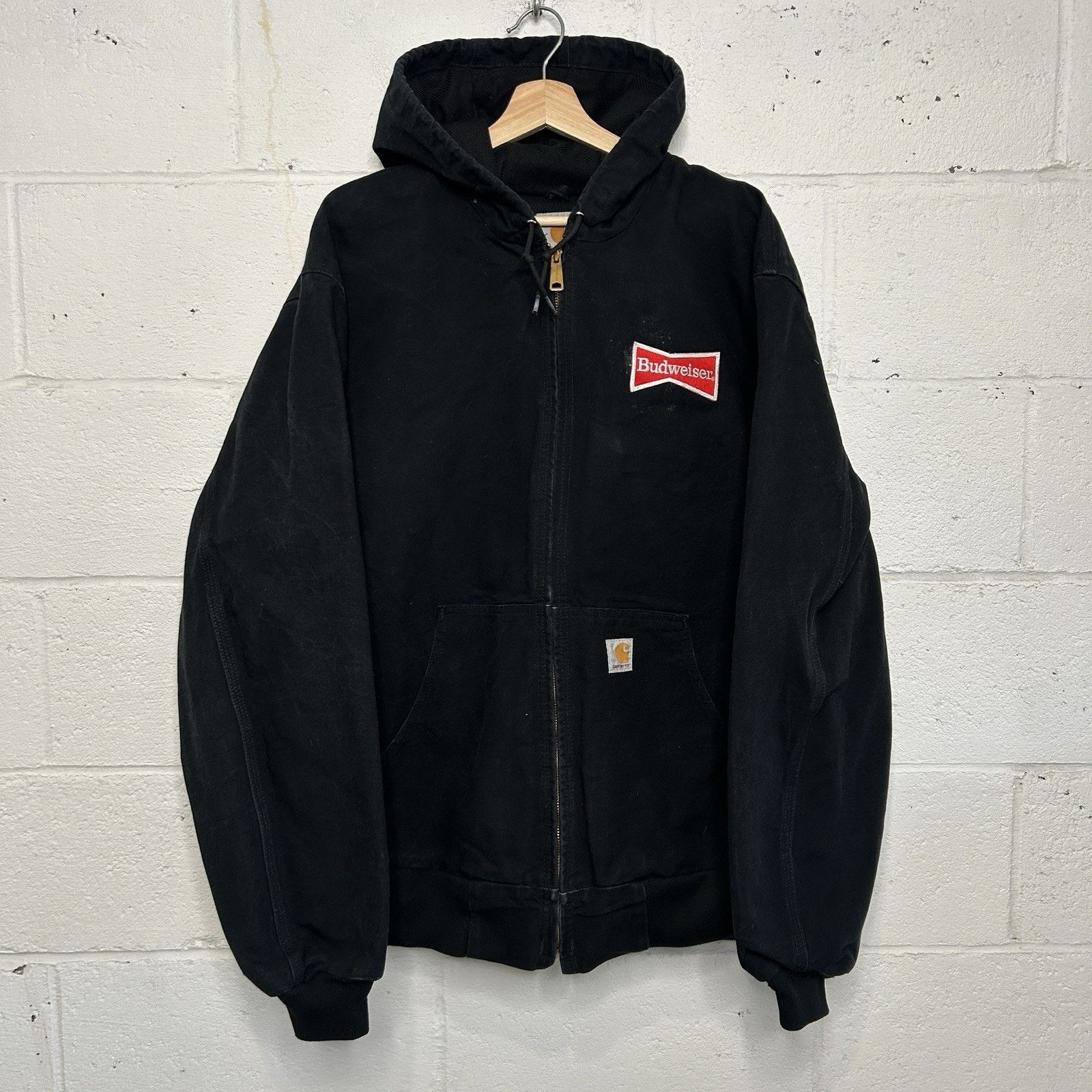 Carhartt Carhartt Thermal Hooded Active Jacket “Black” Budweiser J131 Size US XL / EU 56 / 4 - 1 Thumbnail