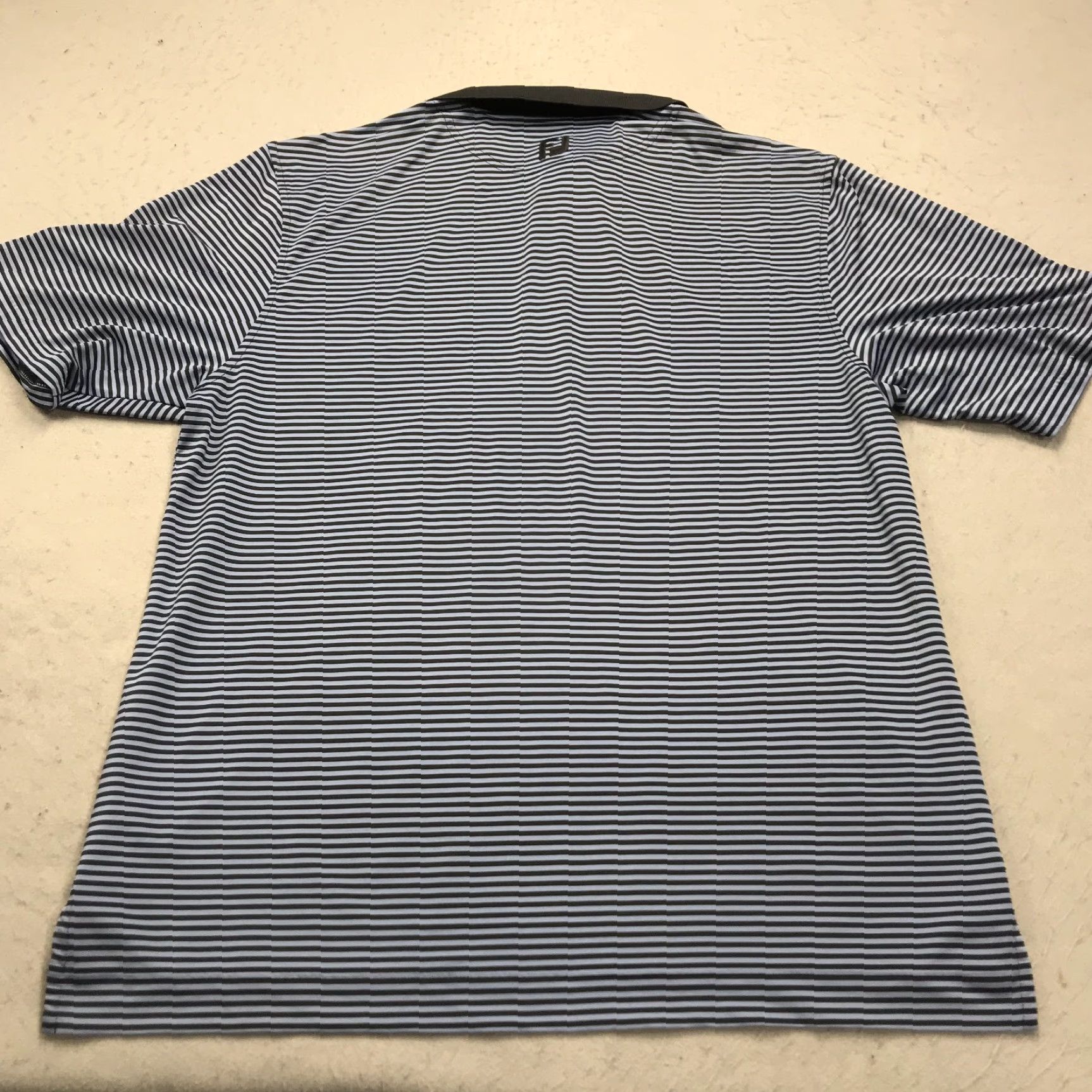 Footjoy FootJoy Kingsley Club Polo Shirt Mens XL Blue Striped Golf Performance Polo Shirt Size US XL / EU 56 / 4 - 6 Thumbnail