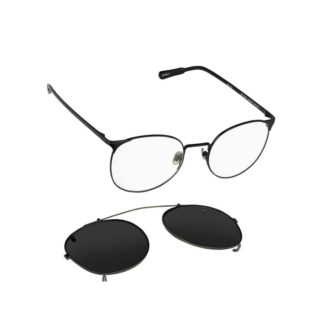 Dior Kris Van Assche Sunglasses Round Shiny Black and Green Size ONE SIZE - 2 Thumbnail