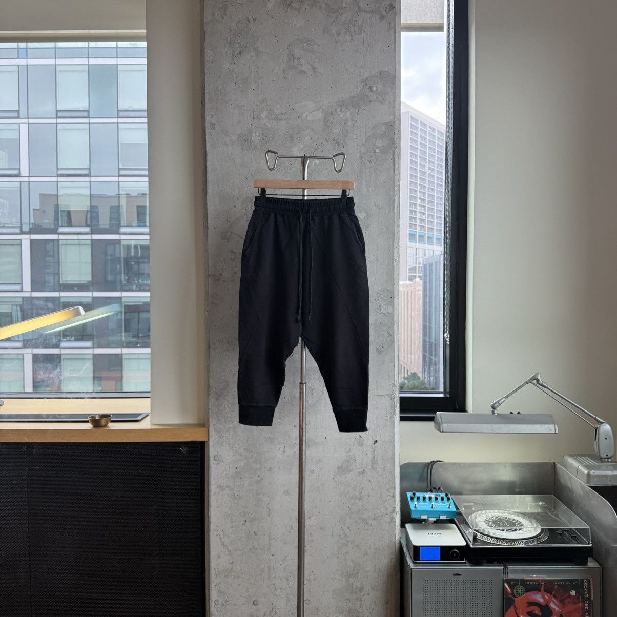The Viridi-Anne Black Sarouel Joggers, Size 1 UNISEX