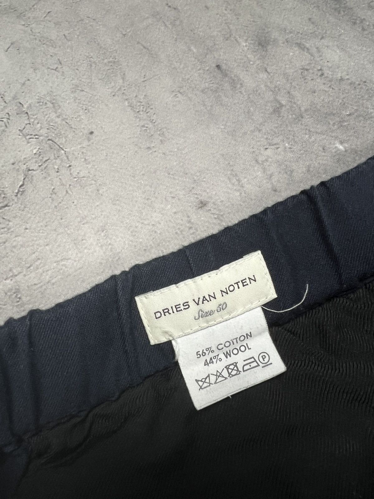 Dries Van Noten Dries Van Noten Navy Blue Mens Wool Chino Baggy Pants Sz 50 Size US 30 / EU 46 - 11 Thumbnail