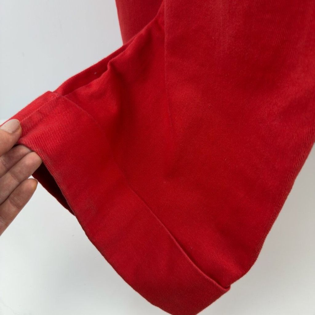 Sears VINTAGE Sailor Nautical Red Flare Denim Pleated Pant Size 26 Size 26" / US 2 / IT 38 - 4 Thumbnail
