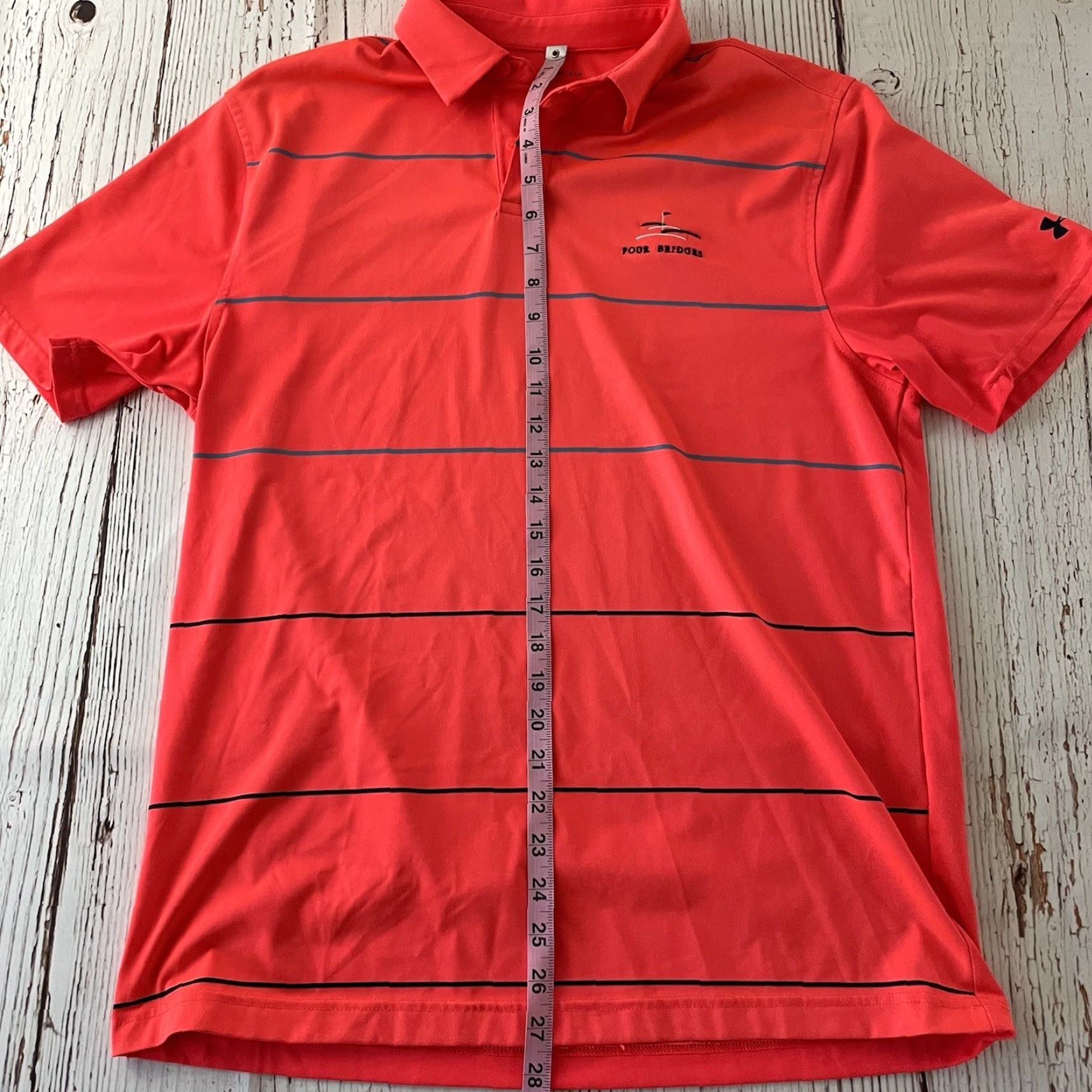 Under Armour Under Armour Short Sleeve Polo Shirt Mens M Striped Button-Up Breathable Polyester Multicolor Short Sleeve Golf Polo Shirt Mens M Striped Pattern 90s? Size US M / EU 48-50 / 2 - 5 Thumbnail