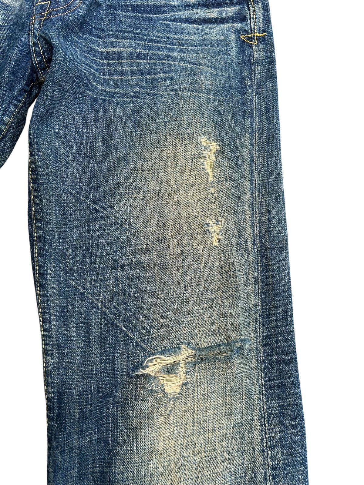 Kapital FLARE VINTAGE SWEET CAMEL SELVEDGE BUCKLE BACK DENIM JEAN Size US 31 - 6 Thumbnail