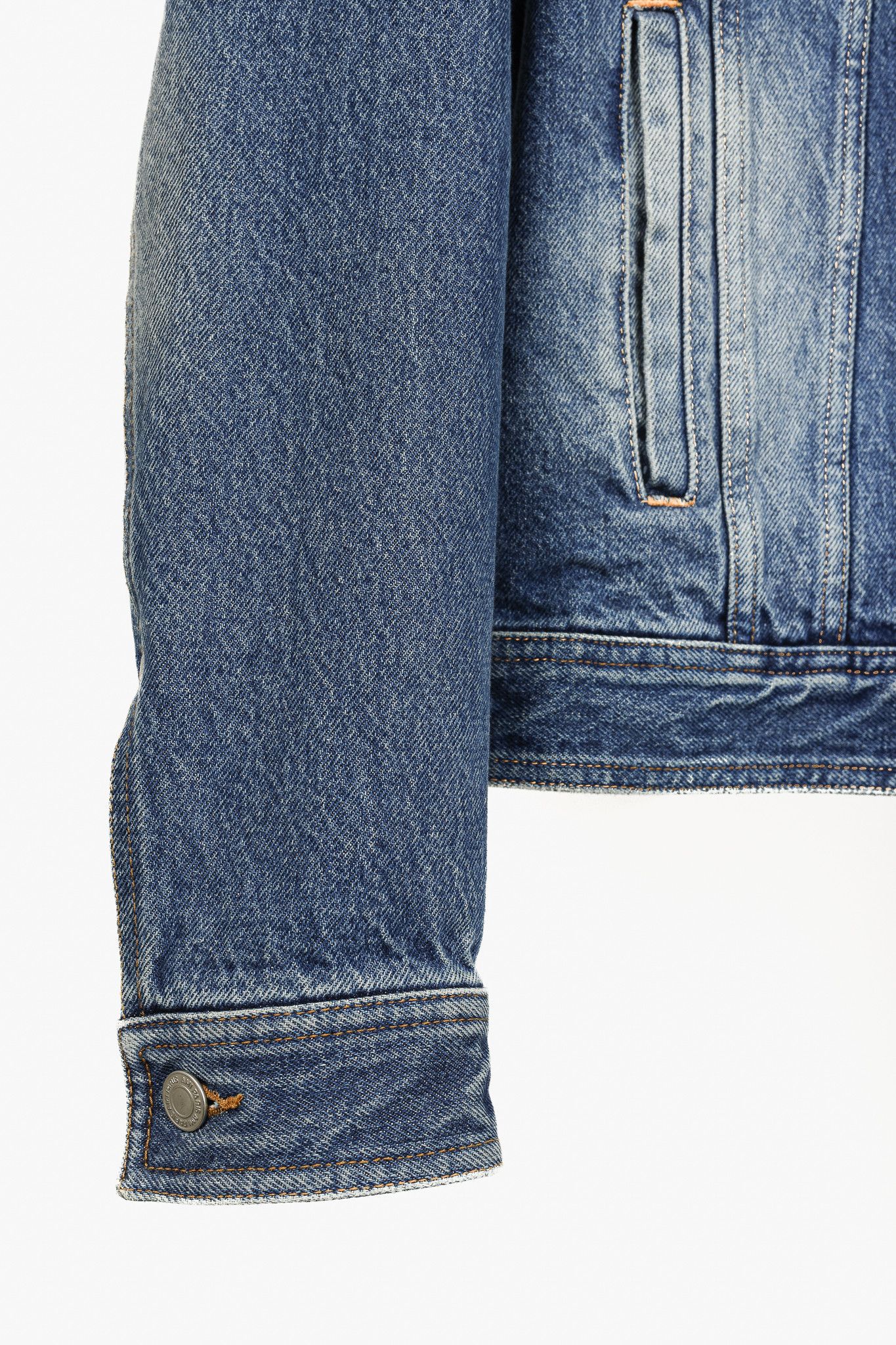 AMI AMI "Used Blue" Weathered Patch-Pocket Denim Jacket Size US S / EU 44-46 / 1 - 6 Thumbnail