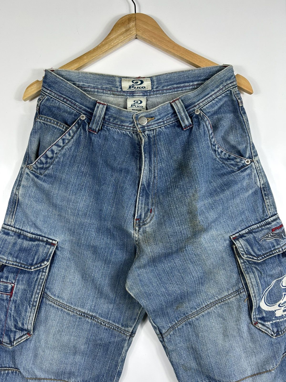Vintage ⚡️Vintage Piko Hawaiian Cargo Loose Denim Size US 31 - 4 Thumbnail