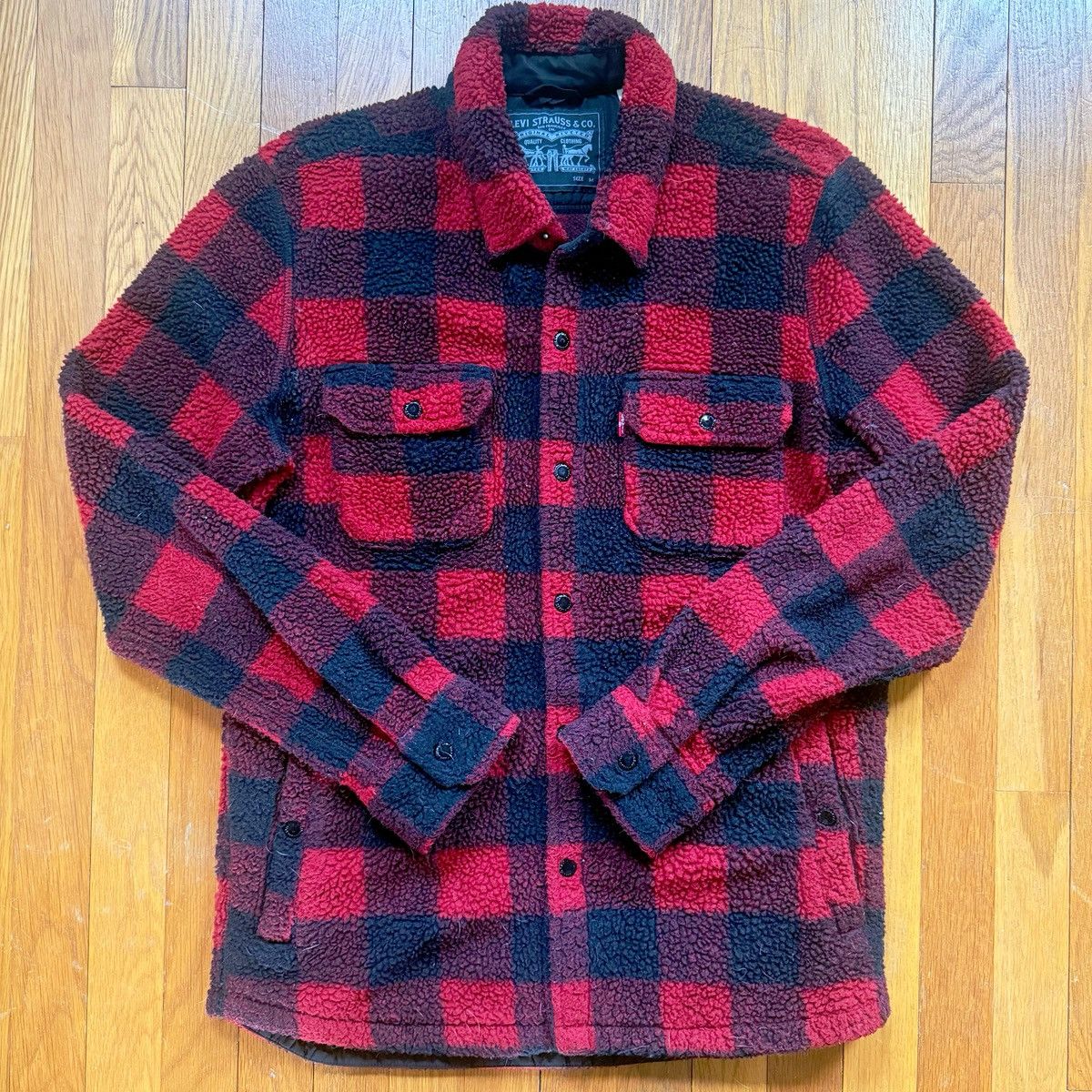 Levi's Levi's Buffalo Plaid Sherpa Flannel Jac-shirt Jacket Size US M / EU 48-50 / 2 - 1 Thumbnail