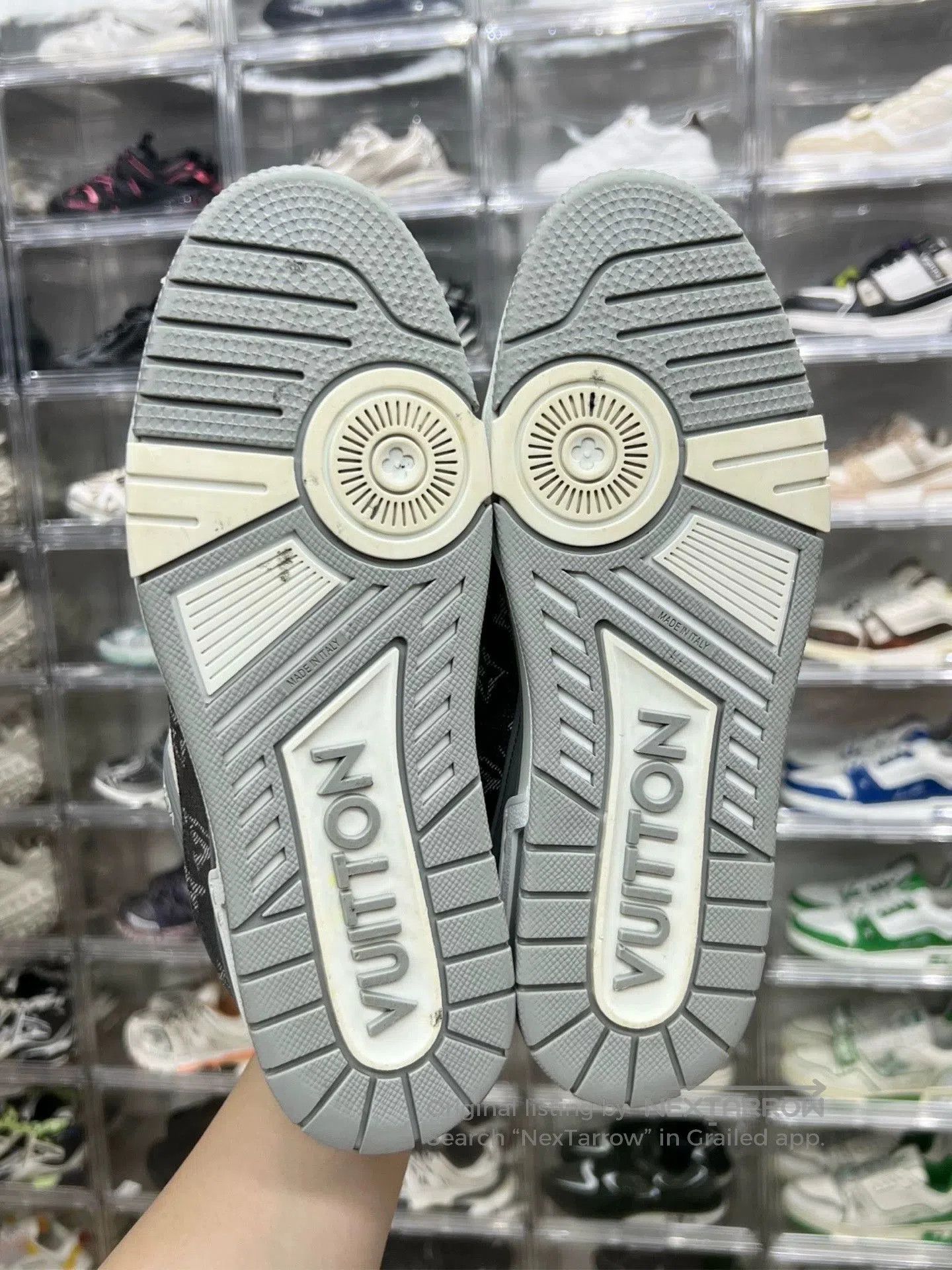 Louis Vuitton lv trainer gray and white sneakers uk7. Size US 7 / EU 40 - 8 Thumbnail
