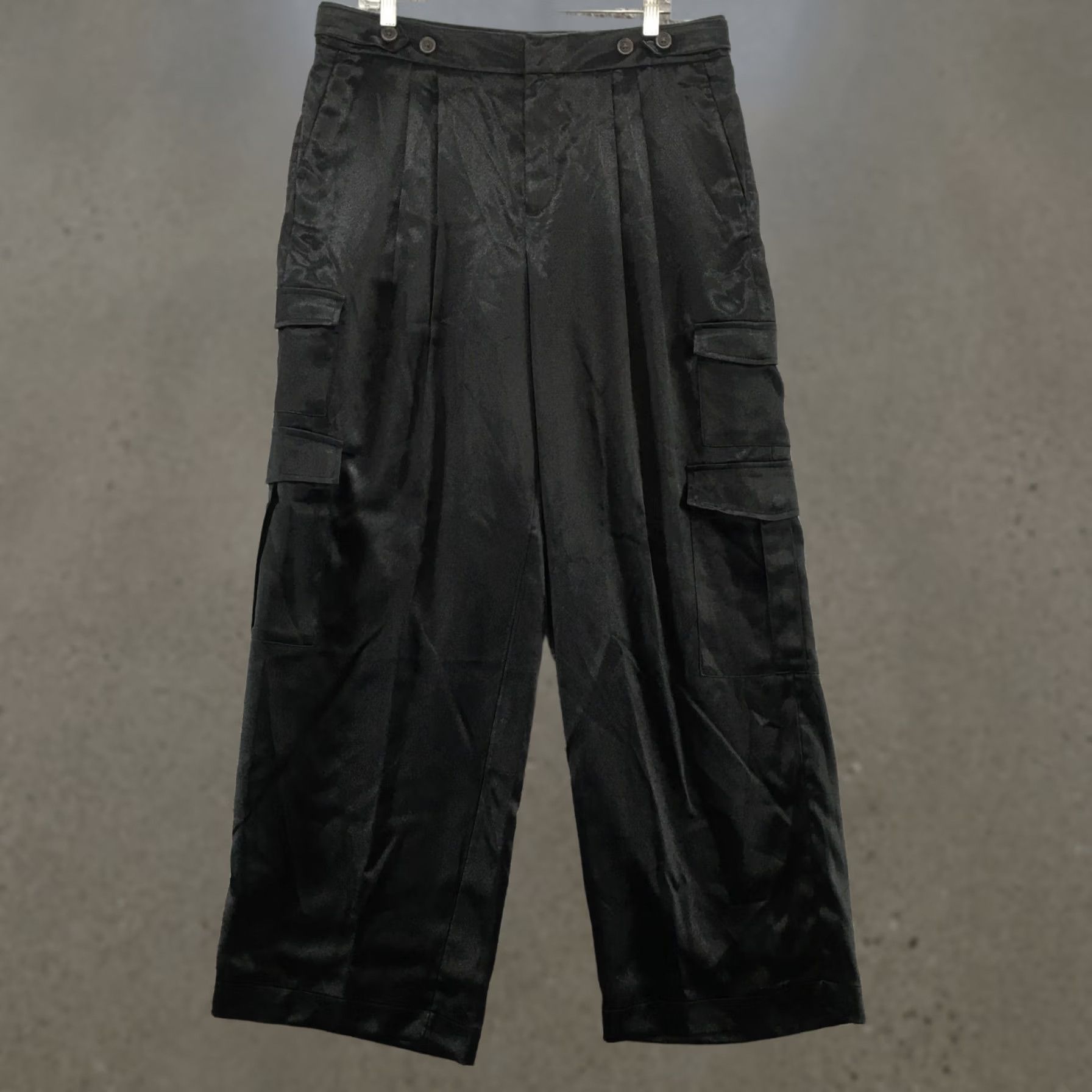 Vintage A New Day Cargo Pants Womens 12 Black Hi-Rise Pleated Front NEW / Pants / Regular / Black Size 34" / US 12 / IT 48 - 1 Thumbnail