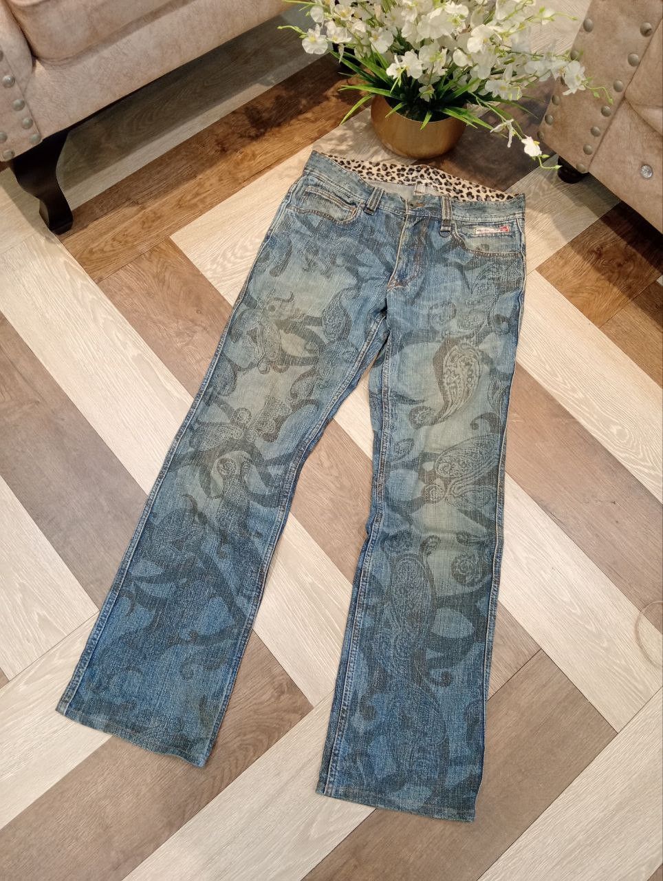 Nicole Club JAPANESE NICOLE CLUB FOR MEN PAISLEY JEANS Size US 33 - 2 Thumbnail
