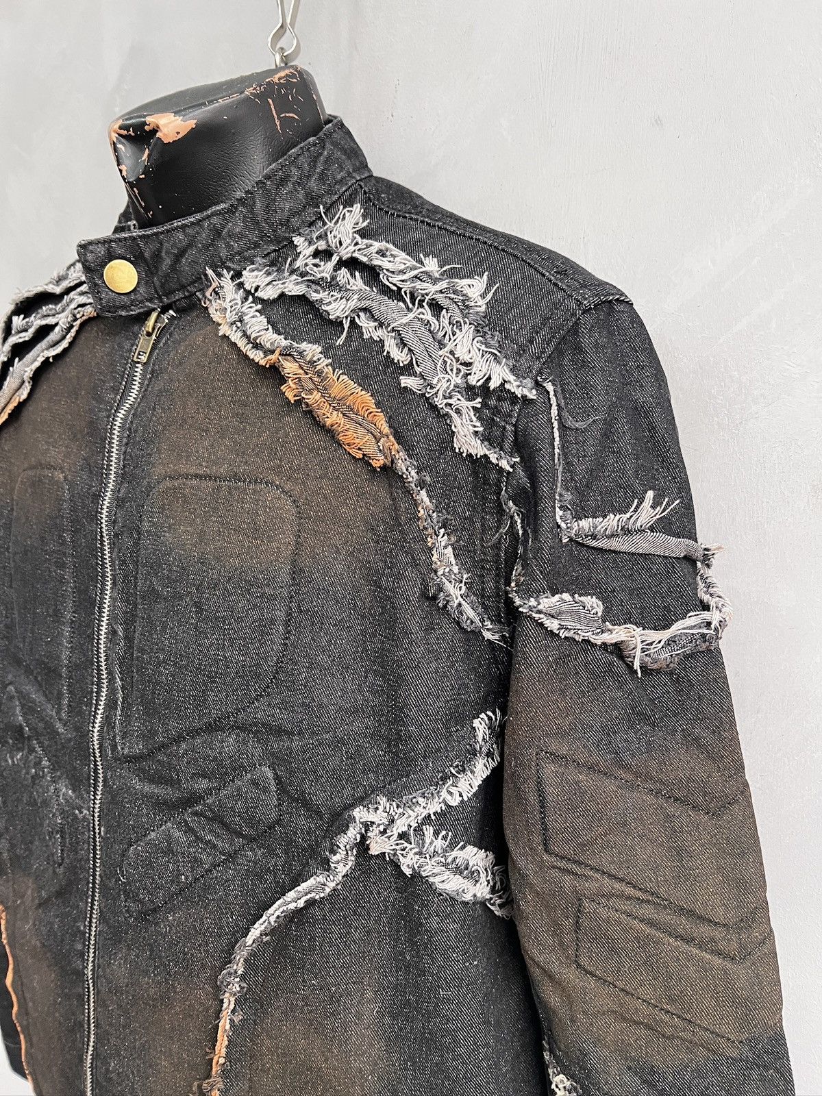Kapital Sun faded racing moto style denim jacket y2k kapital style Size US M / EU 48-50 / 2 - 3 Thumbnail