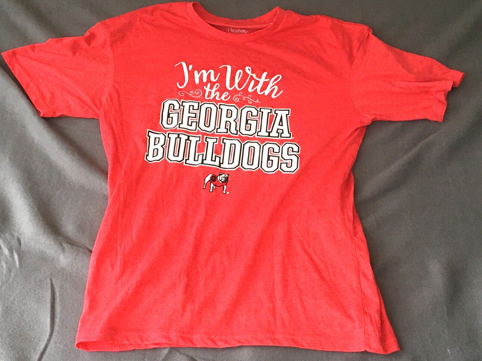 Other Red “I’m with the” Georgia Bulldogs Womens Medium Adult Tee Size ONE SIZE - 1 Thumbnail