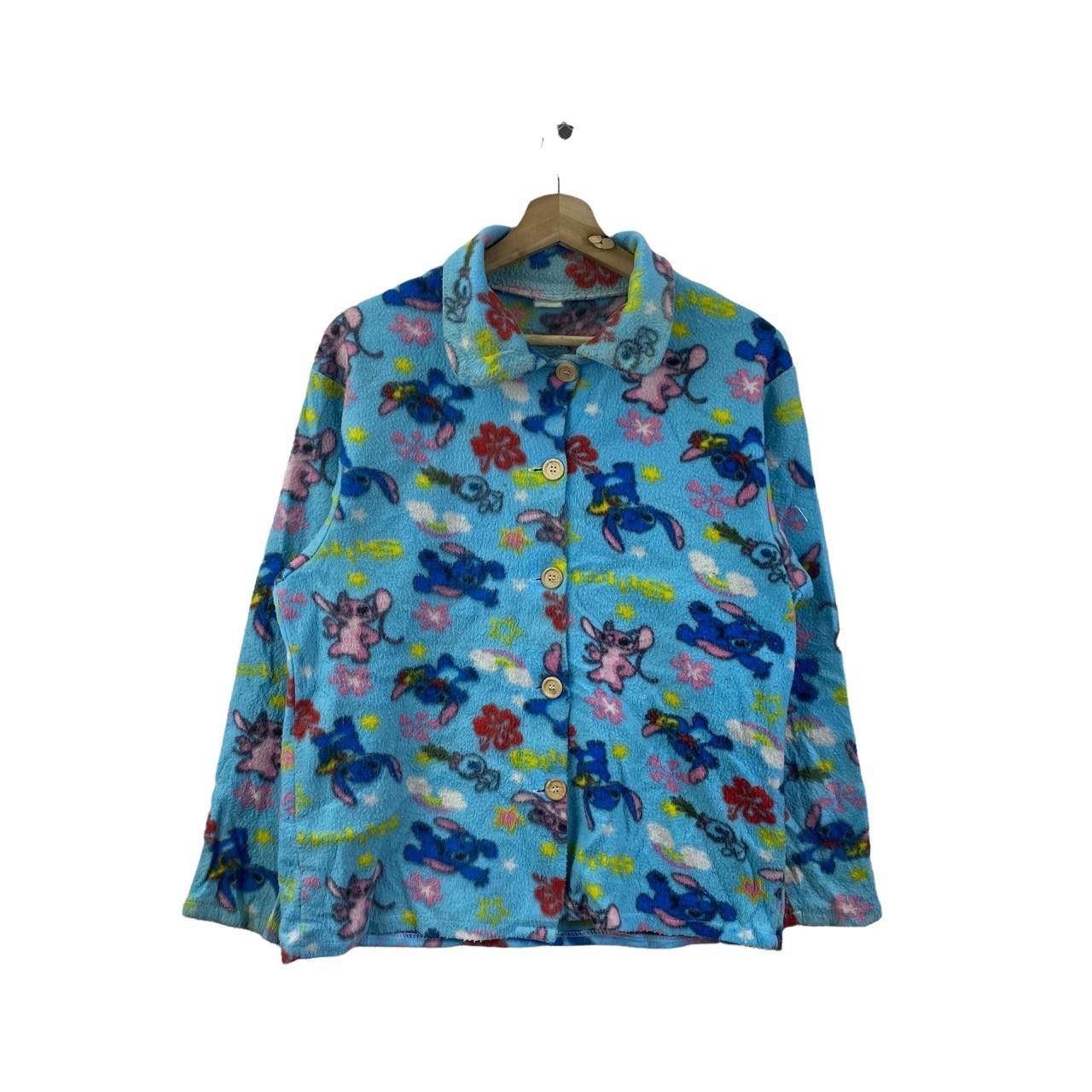 Disney Vtg 90’ DISNEY LILO STITCH Aop All Over Print Blue Blouse Size L / US 10 / IT 46 - 1 Thumbnail