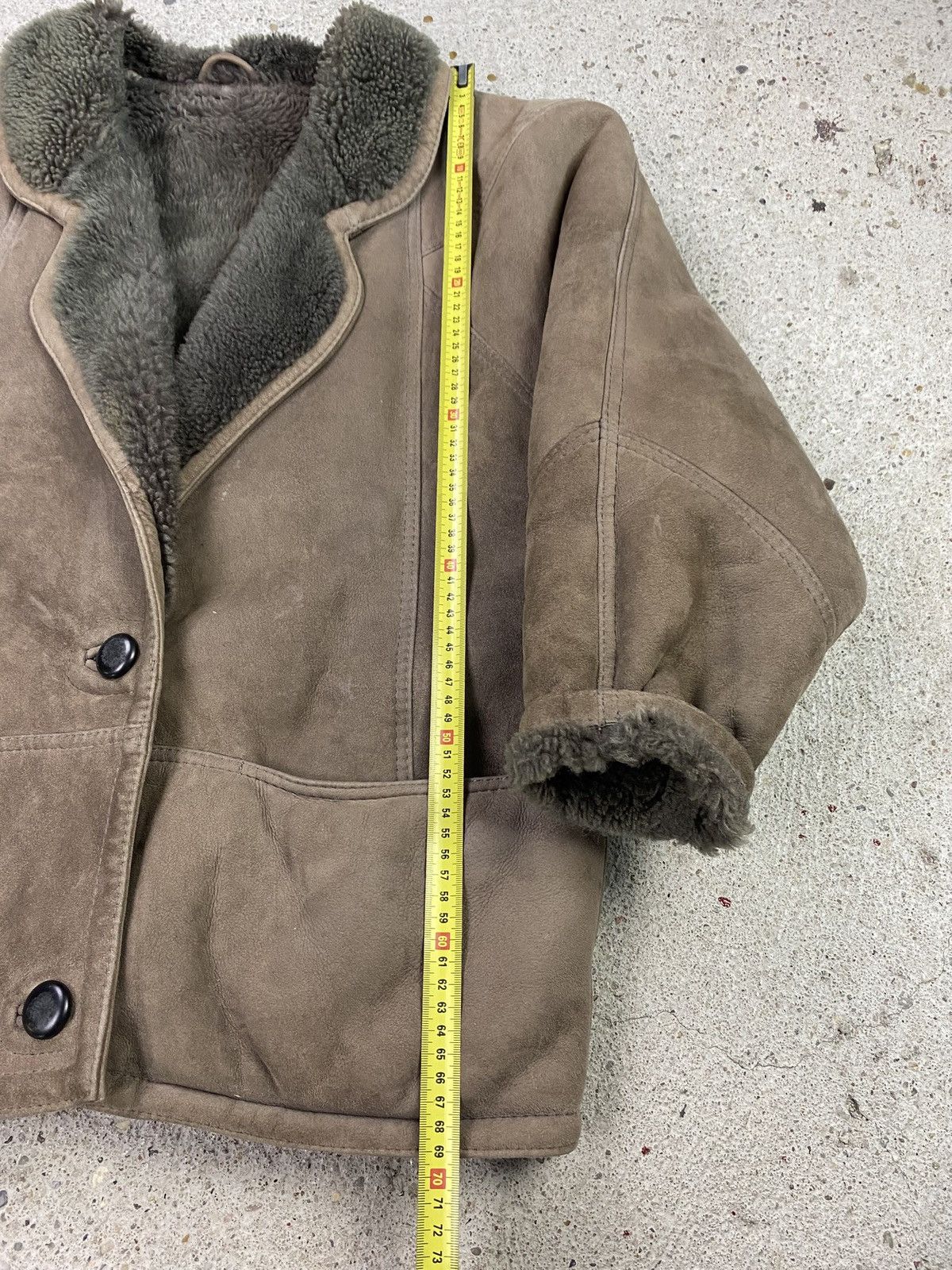 Vintage Shearling leather jacket brown warm made in italy Size US L / EU 52-54 / 3 - 17 Thumbnail