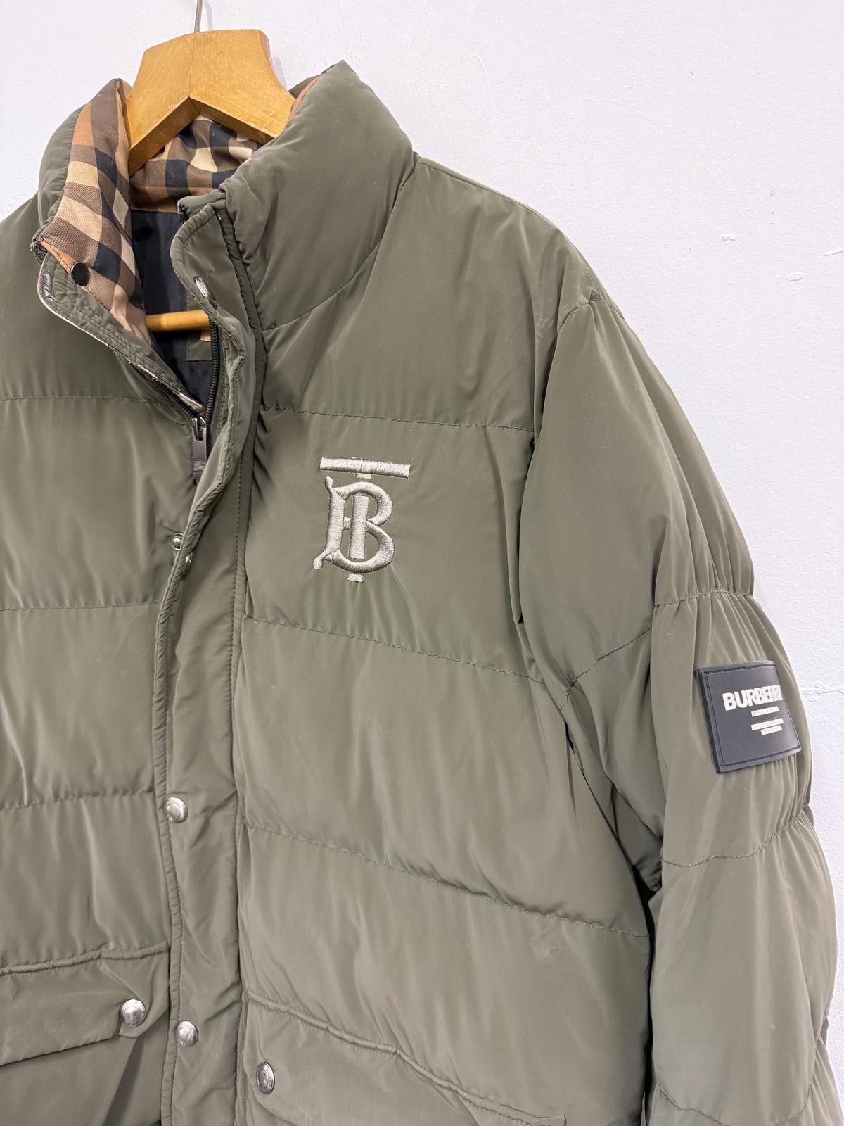 Burberry Burberry Men's Olive Green Puffer Jacket Size US L / EU 52-54 / 3 - 3 Thumbnail