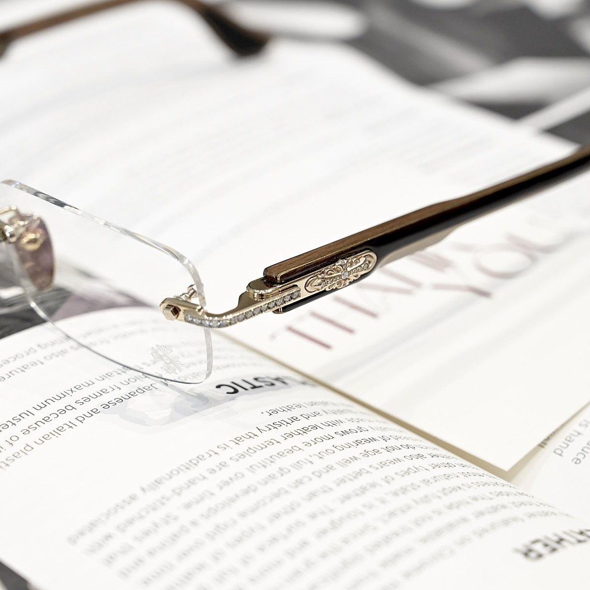 Chrome Hearts CHROME HEARTS DEEP I GP - WEWE - PIANO VARNISH 💎 GLASSES Size ONE SIZE - 2 Thumbnail