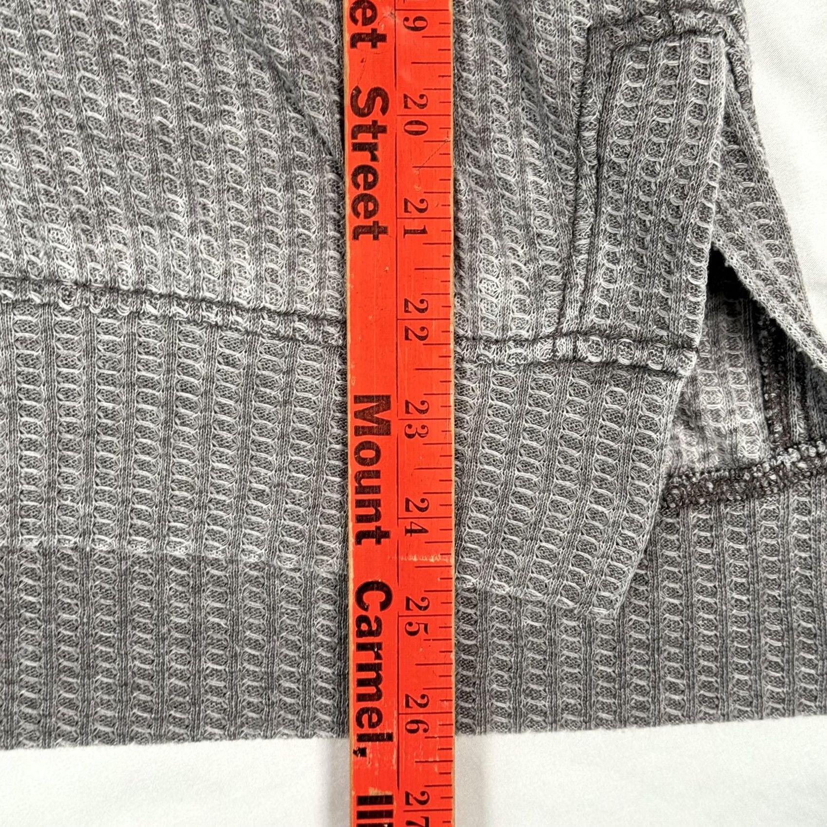 Vintage Tribal Jeans Sweater Tunic M Gray Lightweight Knit Crew Neck Long Sleeve Distressed Pattern: Solid Modern Thermal Viscose Cotton Polyester Women Size M / US 6-8 / IT 42-44 - 6 Thumbnail