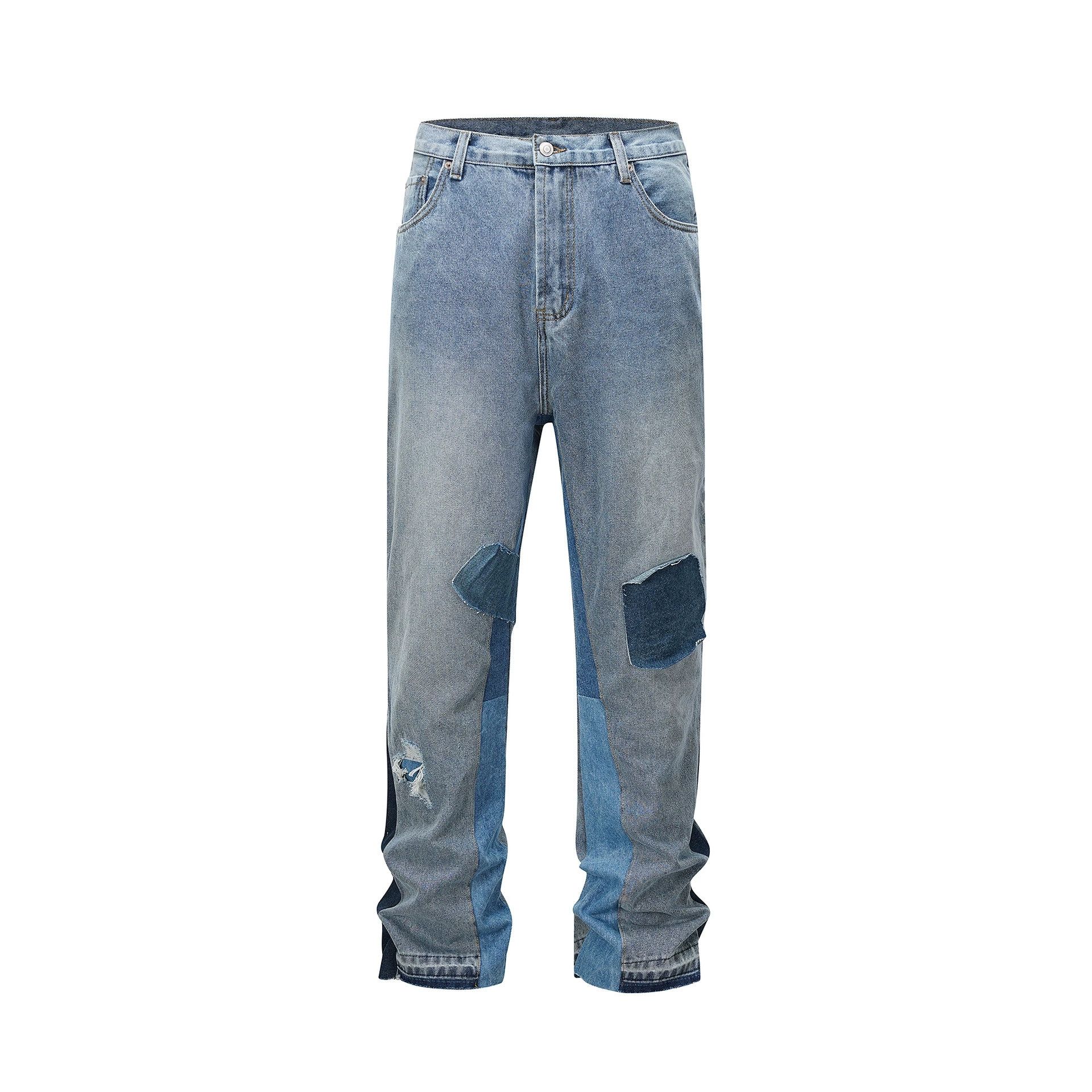 Japanese Brand × Vintage High street washed flared patchwork cargo jeans y2k Size US 32 / EU 48 - 1 Thumbnail