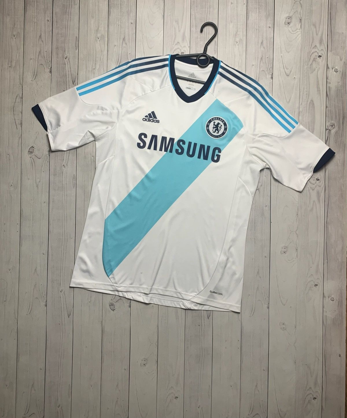 Adidas × Chelsea Soccer × Vintage Vintage adidas Chelsea soccer jersey L 17 Hazard rare away Size US L / EU 52-54 / 3 - 2 Thumbnail