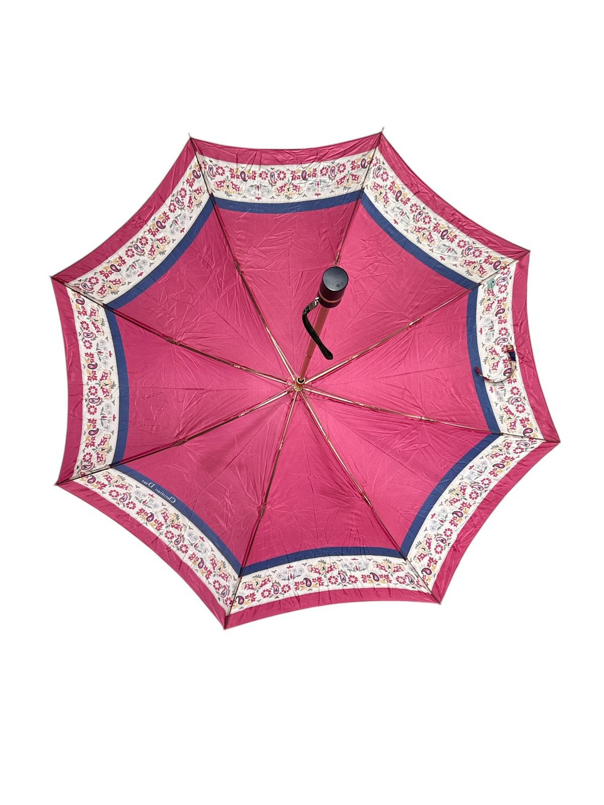 Christian Dior Monsieur VINTAGE CHRISTIAN DIOR FLORAL FOLDING UMBRELLA Size 38 - 3 Thumbnail