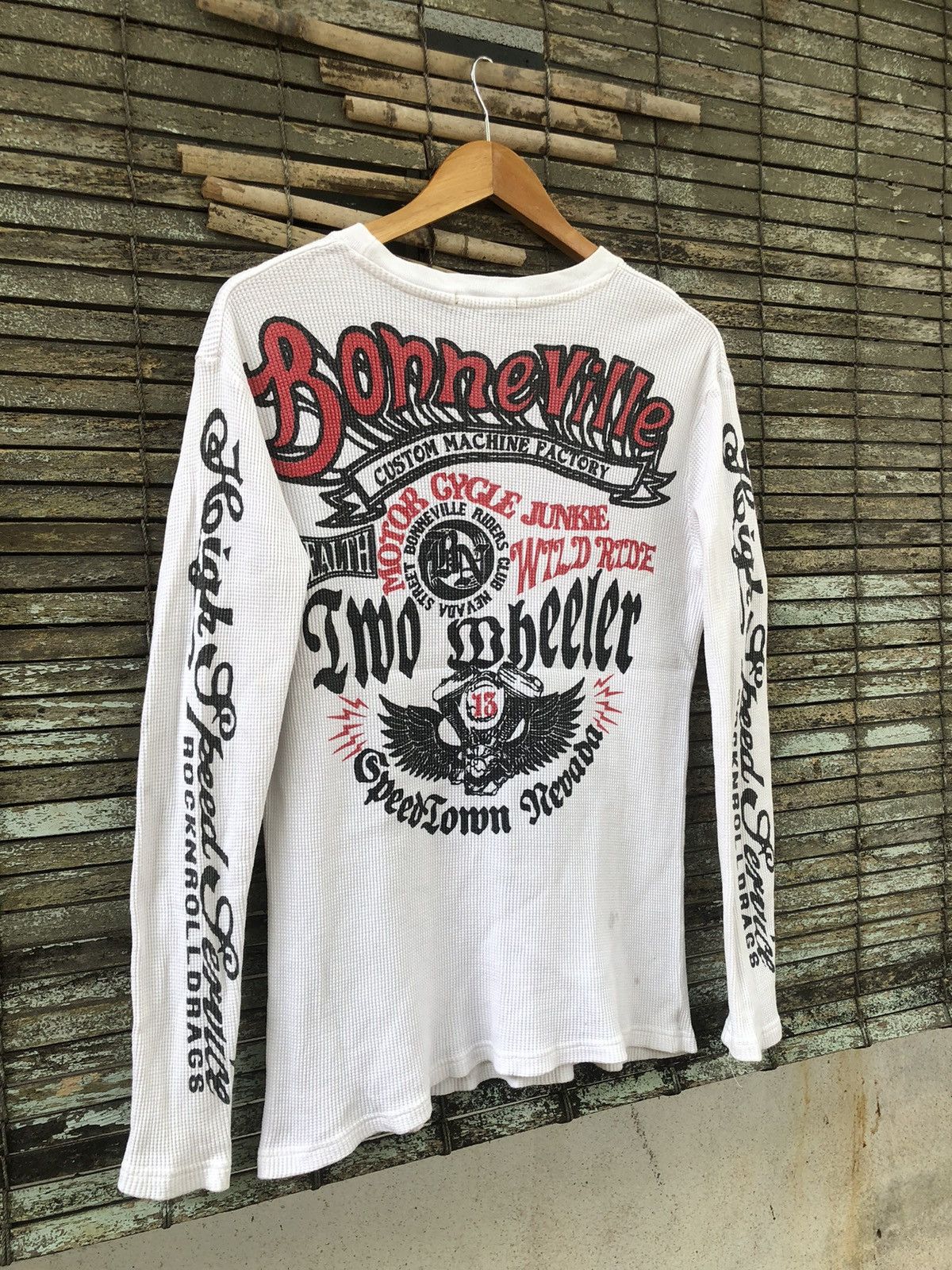 If Six Was Nine Vintage RARE Bullet Noise X BonneVille Riders Longsleeve Tee Size US M / EU 48-50 / 2 - 2 Thumbnail