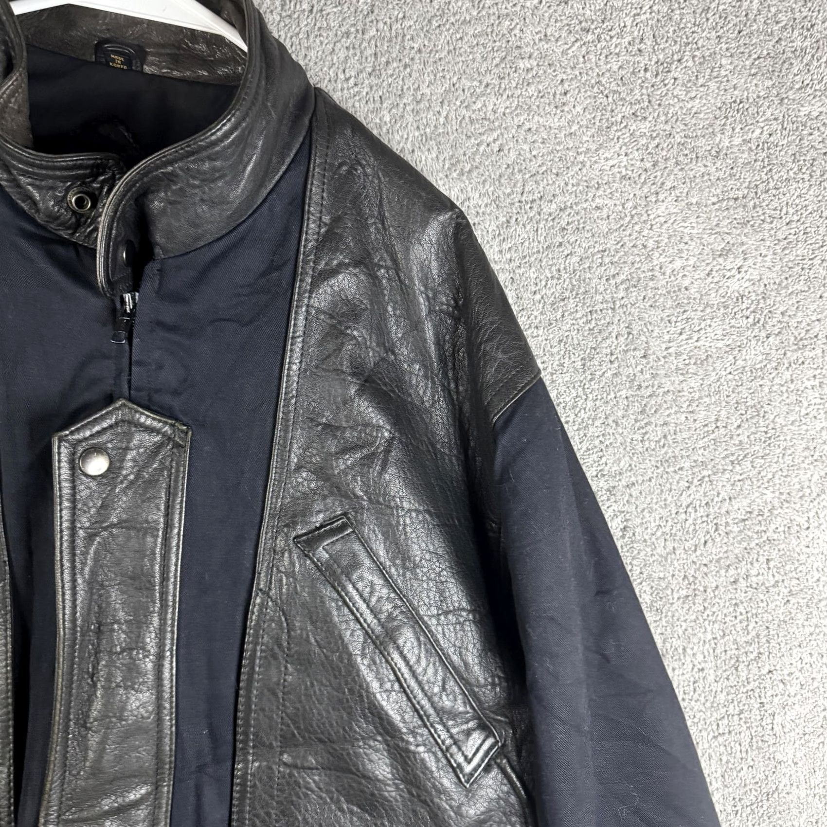 Vintage VINTAGE Lakeland Coat Men 42 Black Leather Canvas Insulated Outdoor Pockets Full Zip 2-Fabric Field-Style Coat Mens Size US XS / EU 42 / 0 - 4 Thumbnail