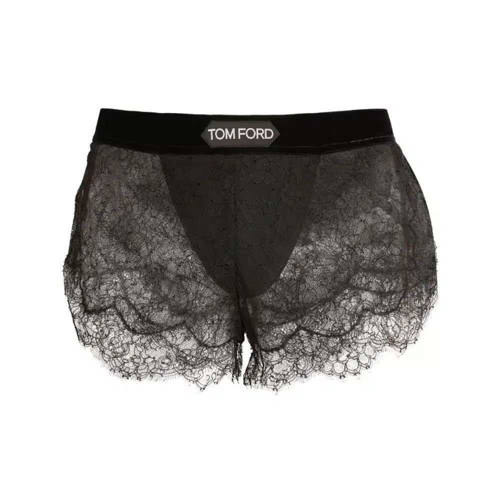 Tom Ford o1loc1c0625 IST4L18 Size: L / Lace Logo Boxer Short in Black Size ONE SIZE - 1 Thumbnail