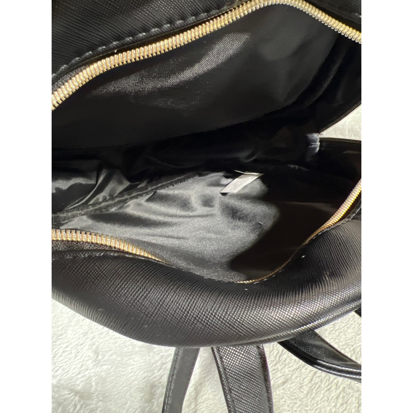Other Y2K Coquette Black Gold Mini Backpack Faux Leather Street Size ONE SIZE - 5 Thumbnail