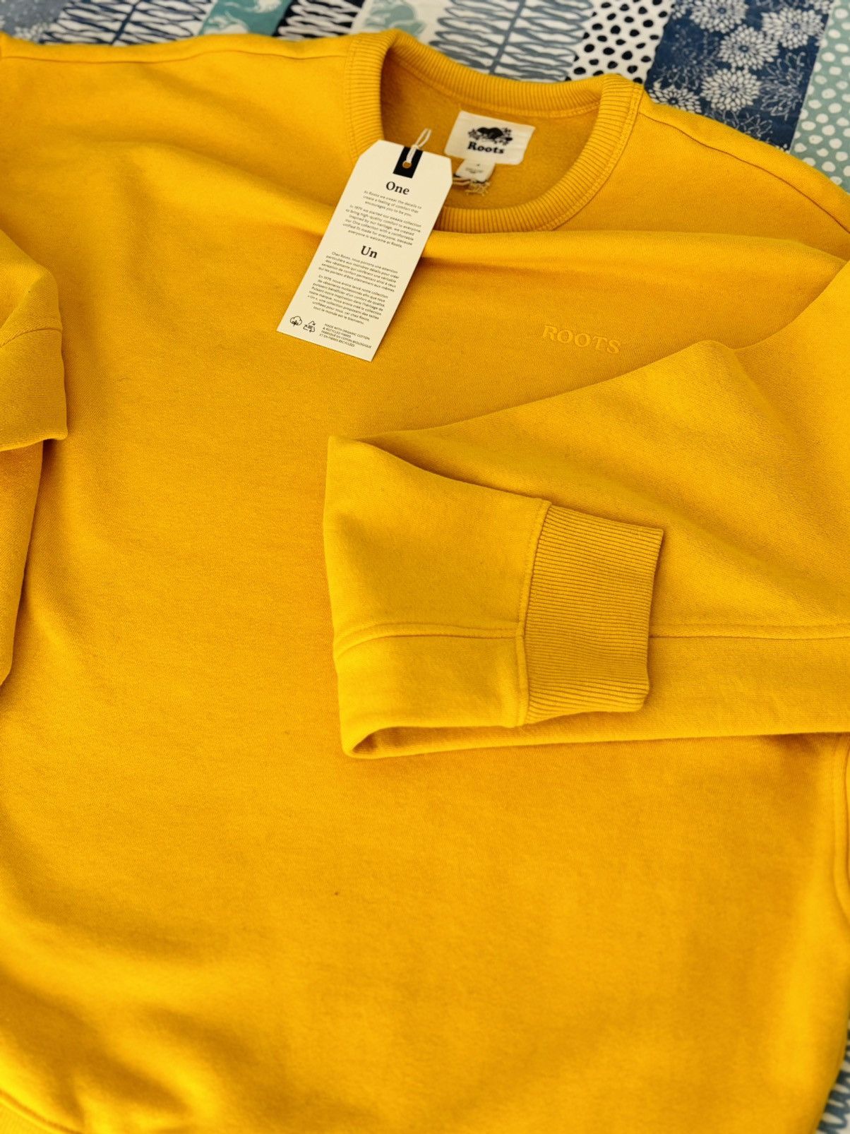Roots Roots One Crew - Yellow Crew Neck Sweater Size US L / EU 52-54 / 3 - 7 Thumbnail