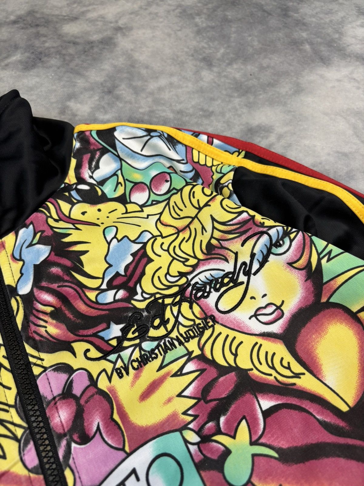 Christian Audigier × Ed Hardy × Vintage Vintage Ed Hardy Zip sweatshirt light jacket y2k big logo Size US L / EU 52-54 / 3 - 2 Thumbnail
