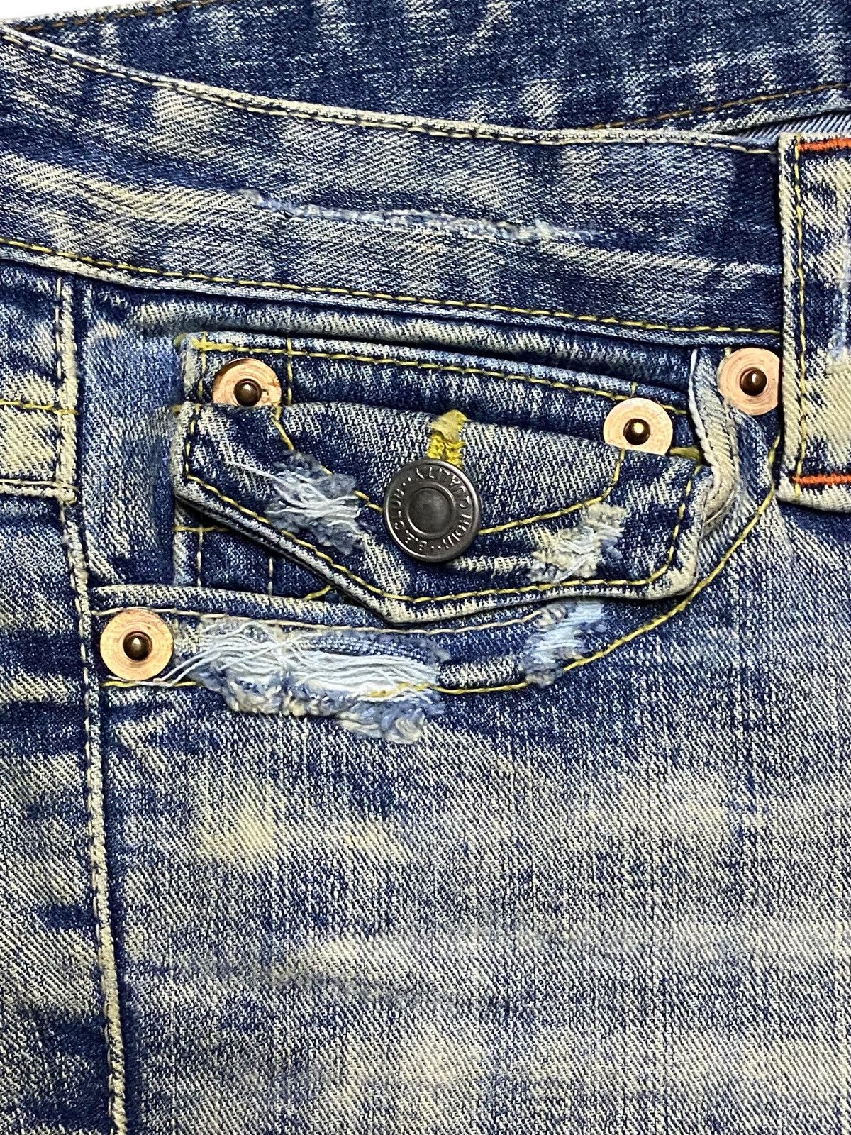 True Religion Vintage Japanese Brand Rusty Mud Wash Distressed Flare Jeans Size US 30 / EU 46 - 11 Thumbnail